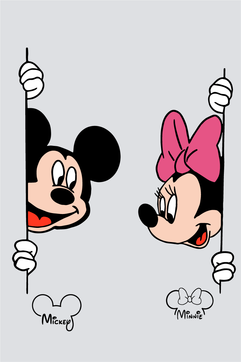 Mickey & Minnie Oversized Couple T-Shirts (Pack of 2)