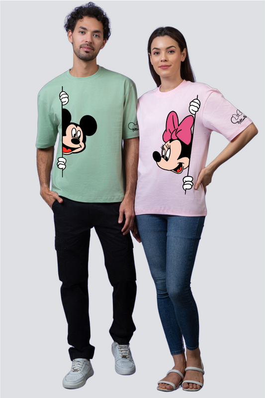 Mickey & Minnie Oversized Couple T-Shirts (Pack of 2)