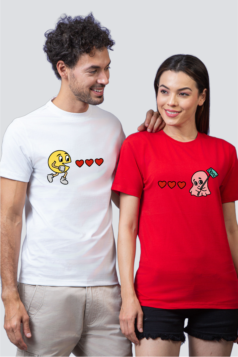 Retro Arcade Love Couple Unisex Tees - Pack of 2