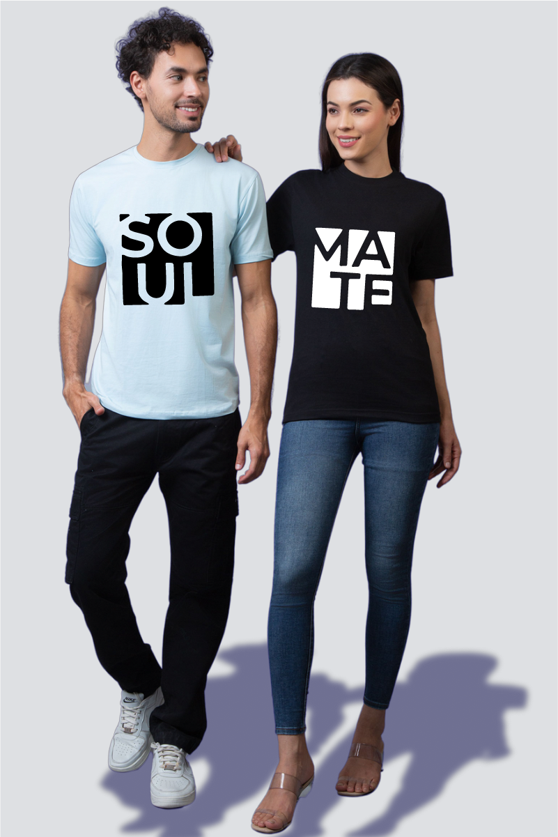 Soul & Mate Couple Unisex Tees - Pack of 2