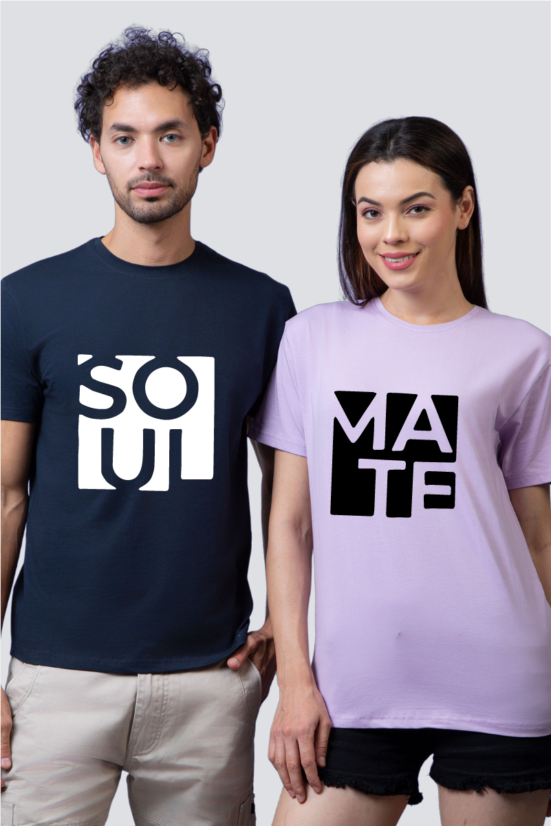 Soul & Mate Couple Unisex Tees - Pack of 2