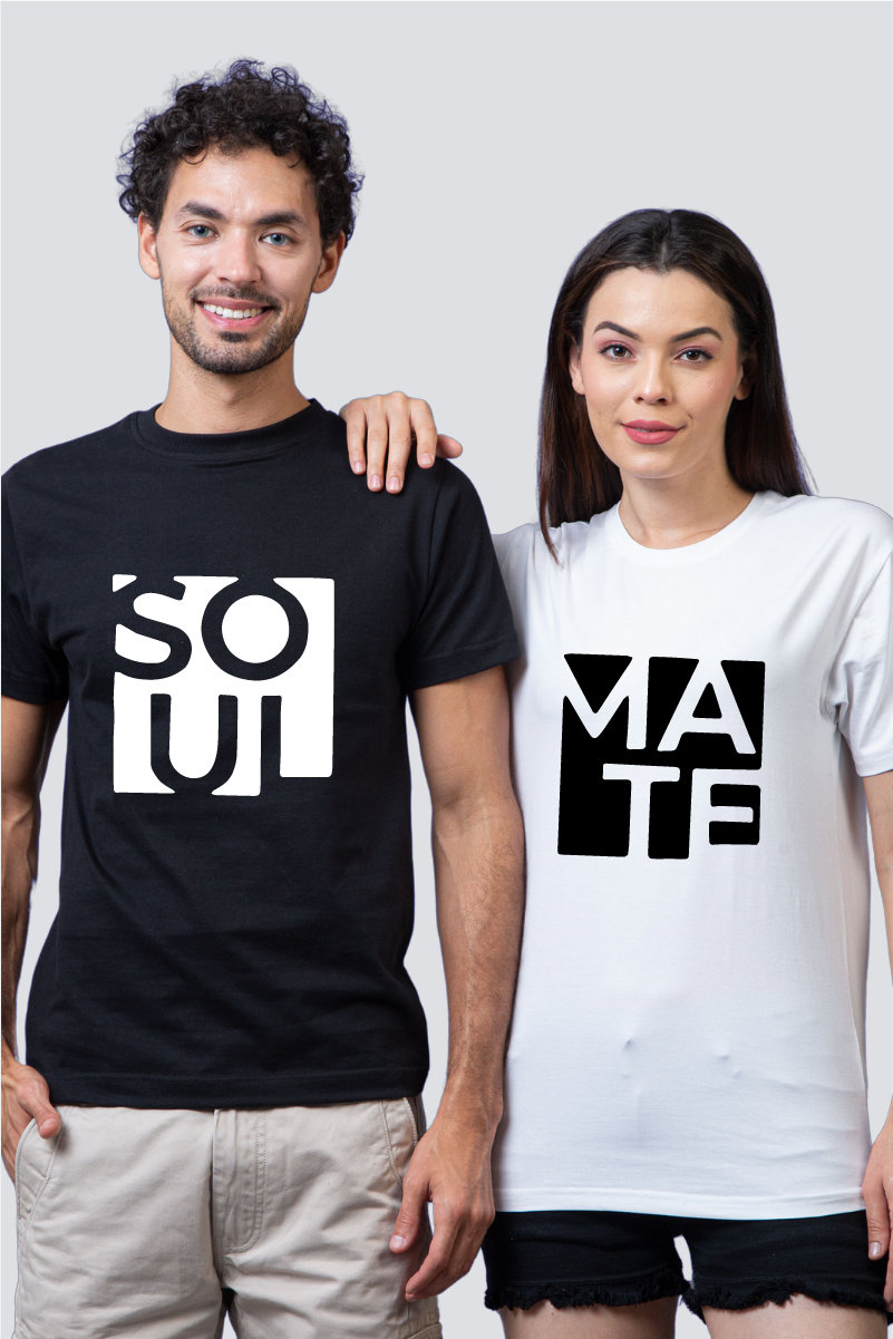 Soul & Mate Couple Unisex Tees - Pack of 2