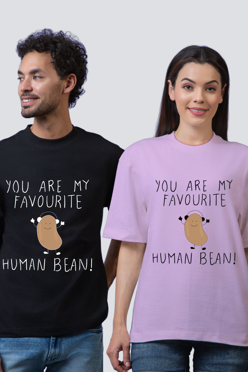 Beloved Bean Oversized Couple T-Shirts (Pack of 2)