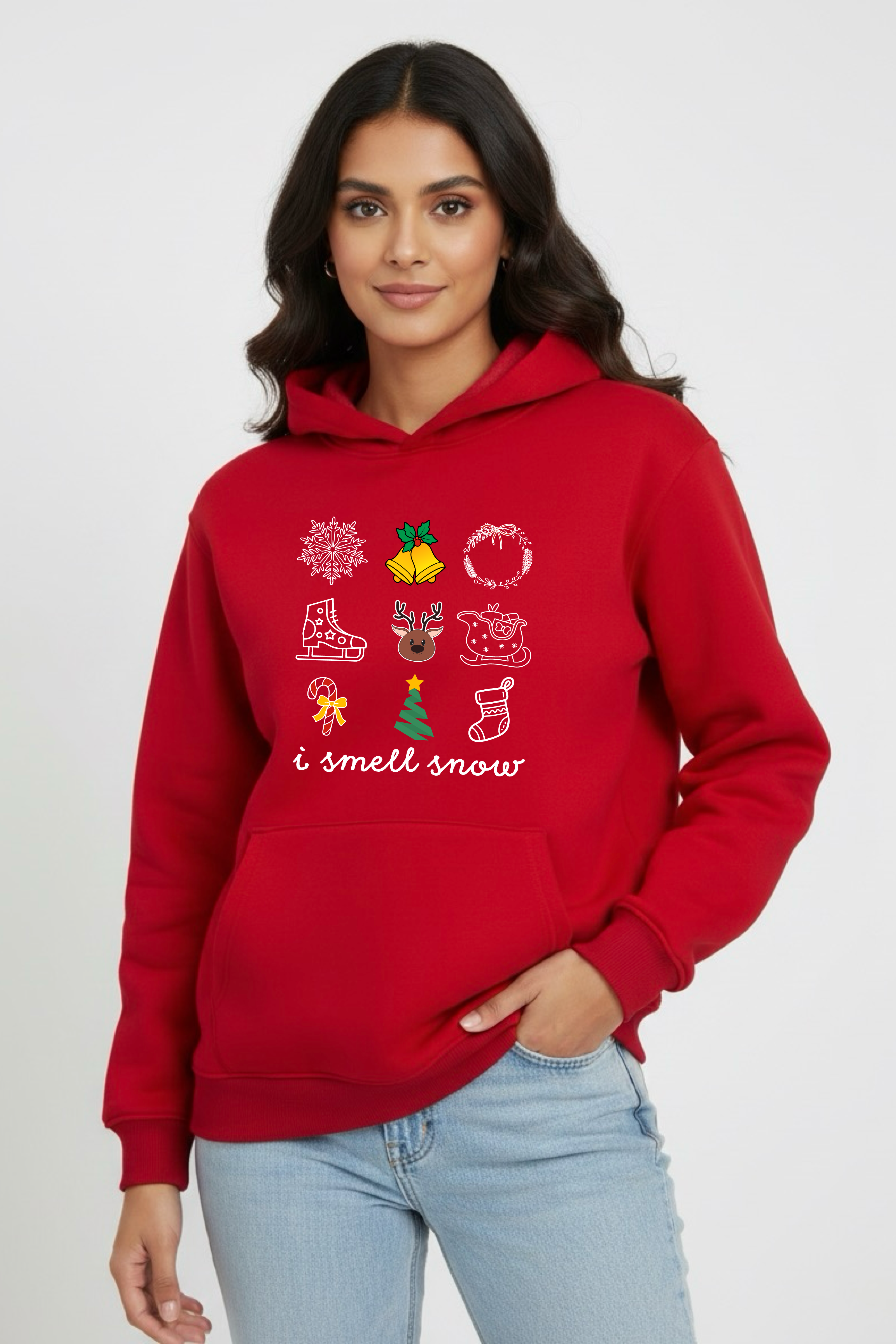 I Smell Snow Oversized Drop-Shoulder Hoodie