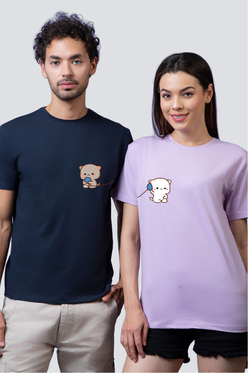 Cuddly Companions - Milk & Mocha Bear Couple Unisex Tees - Pack of 2