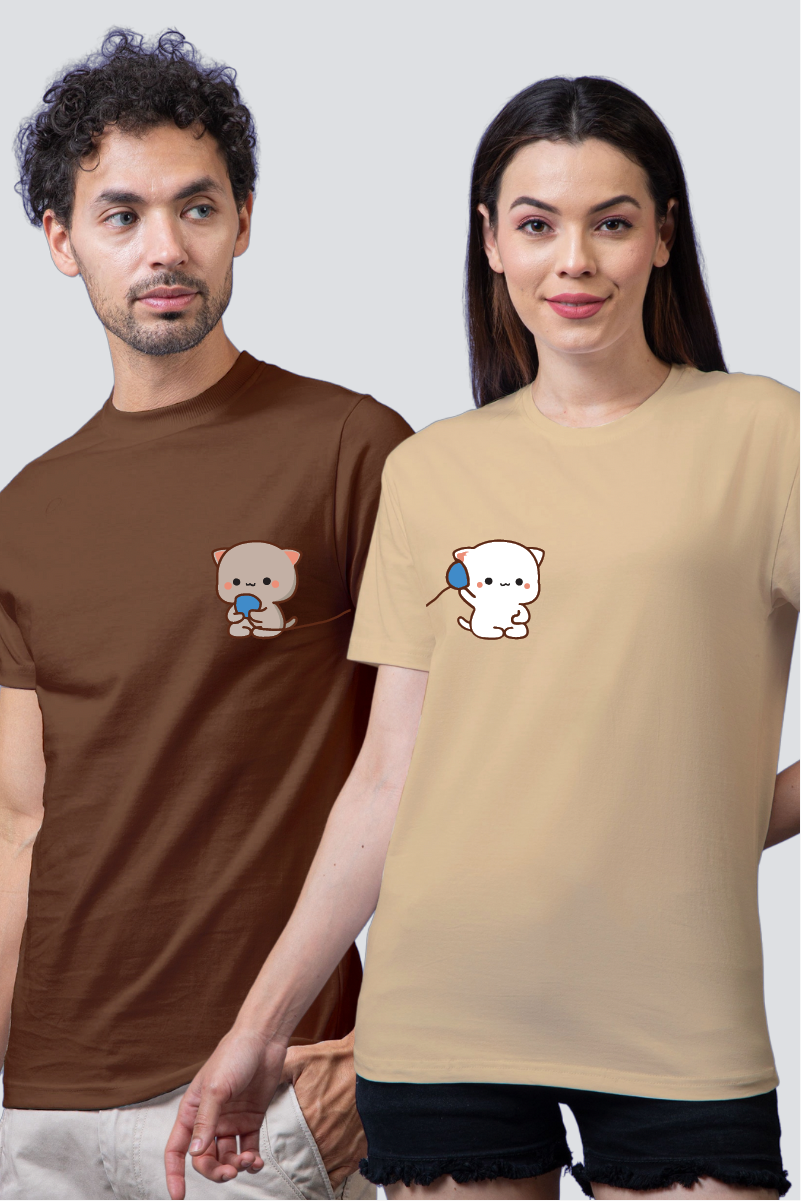 Cuddly Companions - Milk & Mocha Bear Couple Unisex Tees - Pack of 2