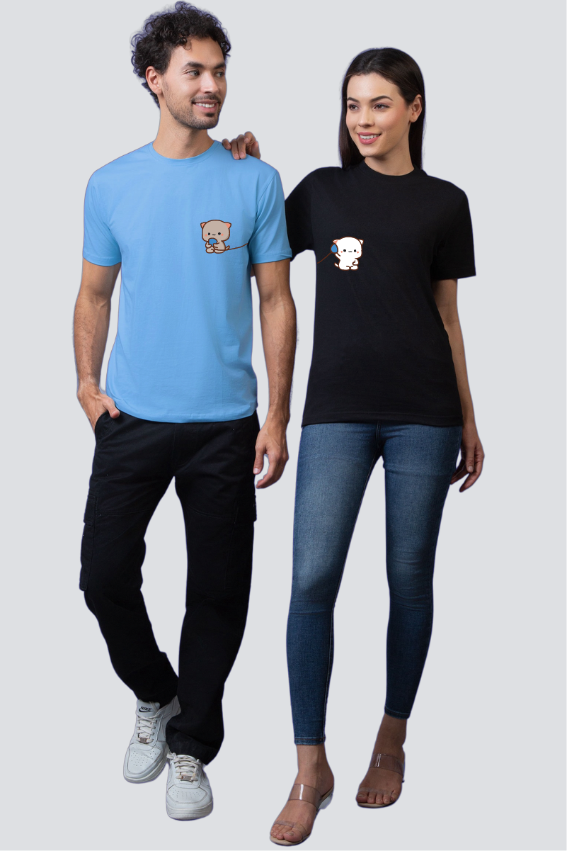 Cuddly Companions - Milk & Mocha Bear Couple Unisex Tees - Pack of 2