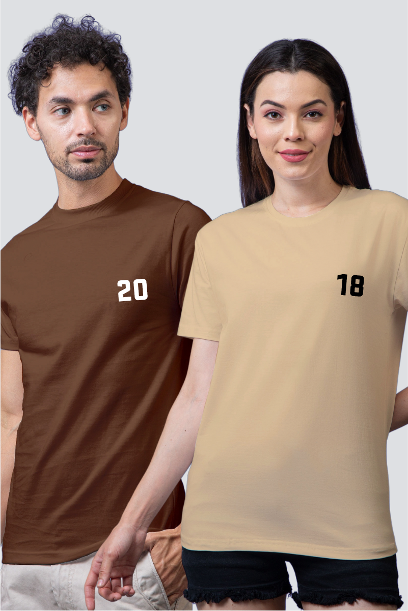 'Years of Togetherness' Edition Couple Unisex Tees - Pack of 2