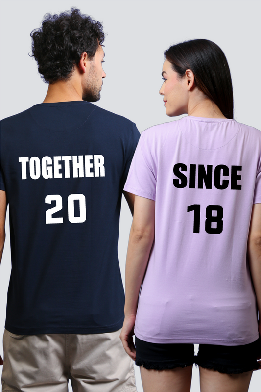 'Years of Togetherness' Edition Couple Unisex Tees - Pack of 2