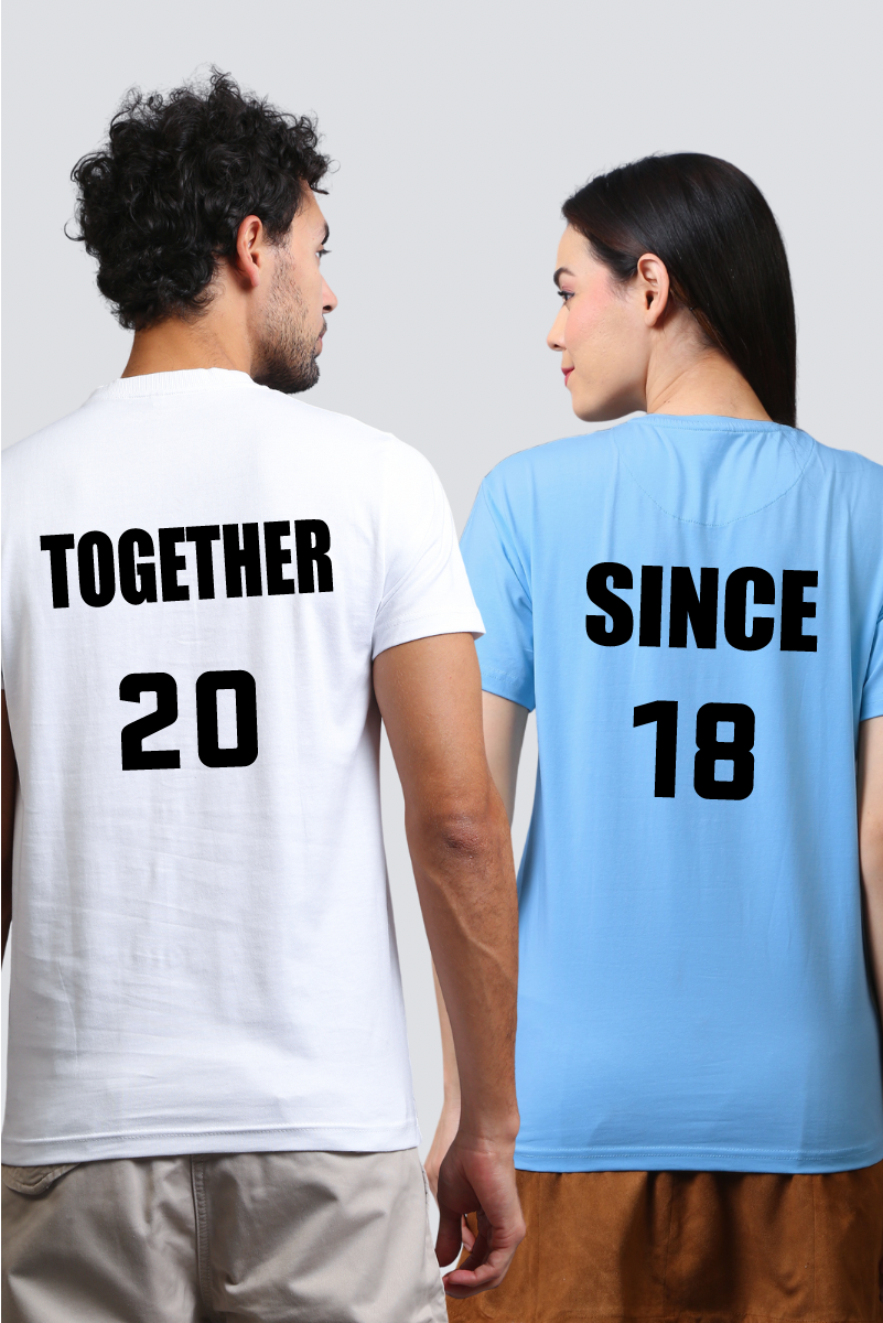 'Years of Togetherness' Edition Couple Unisex Tees - Pack of 2