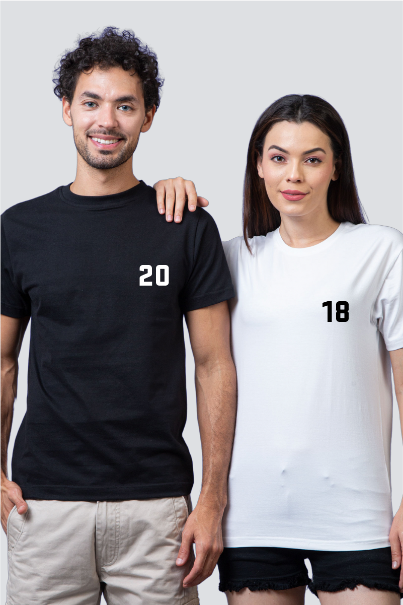 'Years of Togetherness' Edition Couple Unisex Tees - Pack of 2