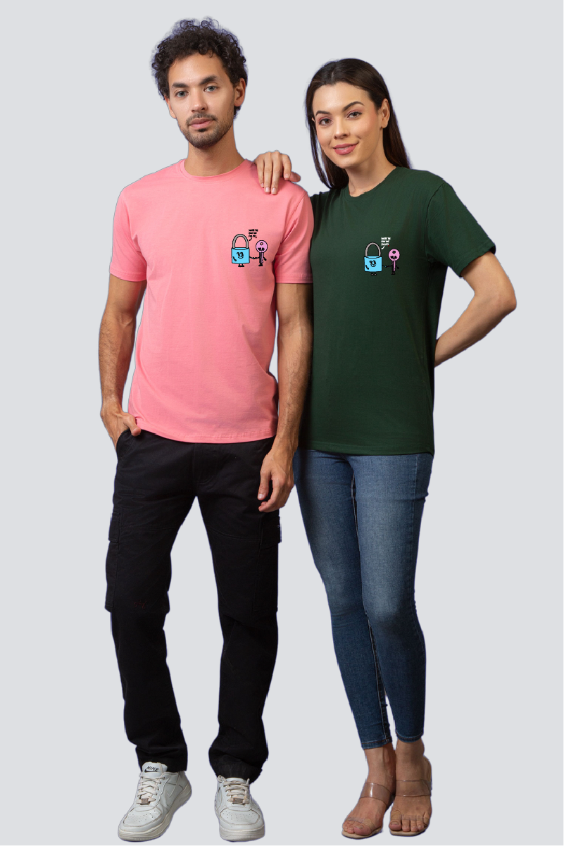 Key to My Heart Couple Unisex Tees - Pack of 2