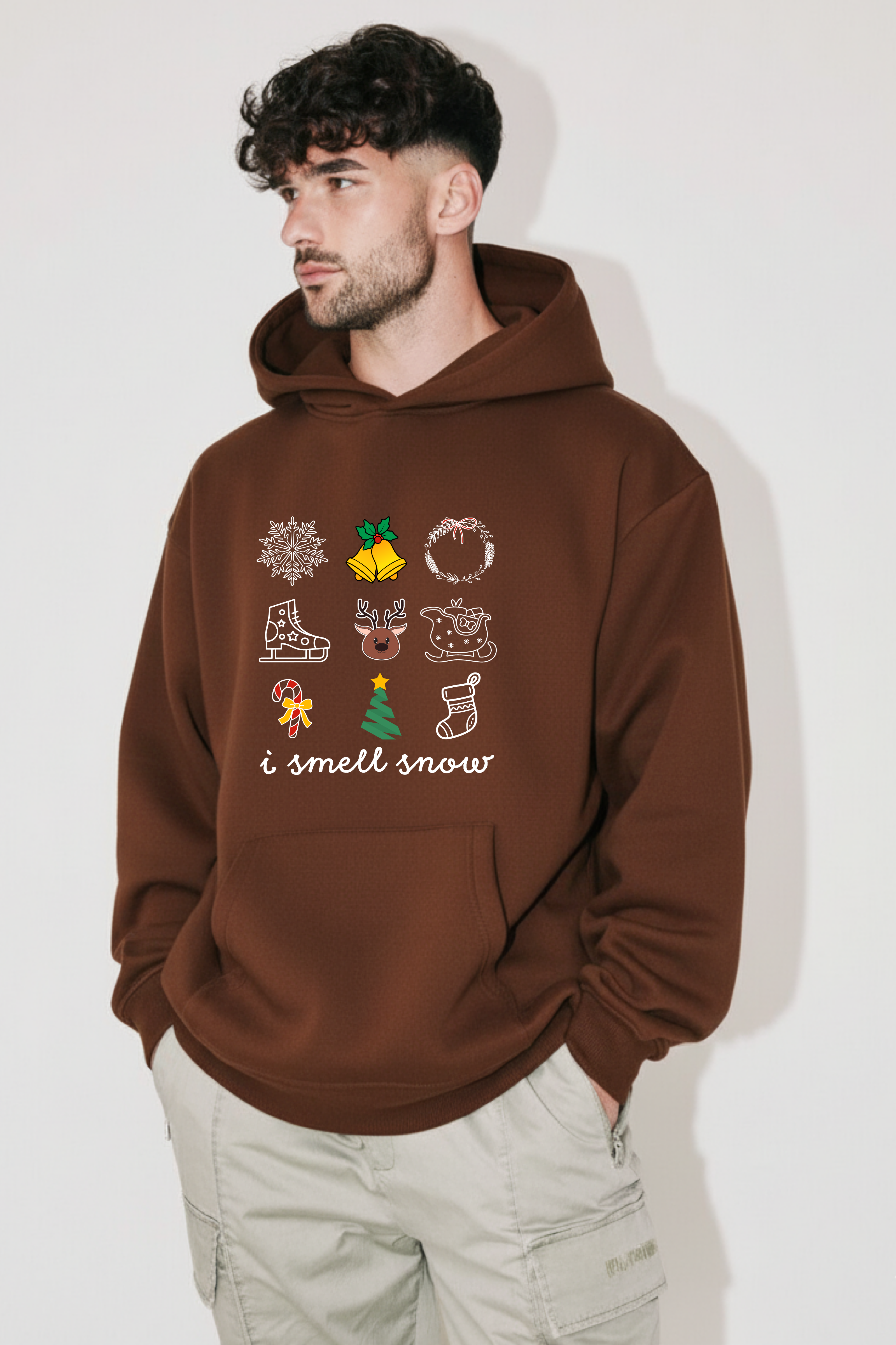 I Smell Snow Oversized Drop-Shoulder Hoodie