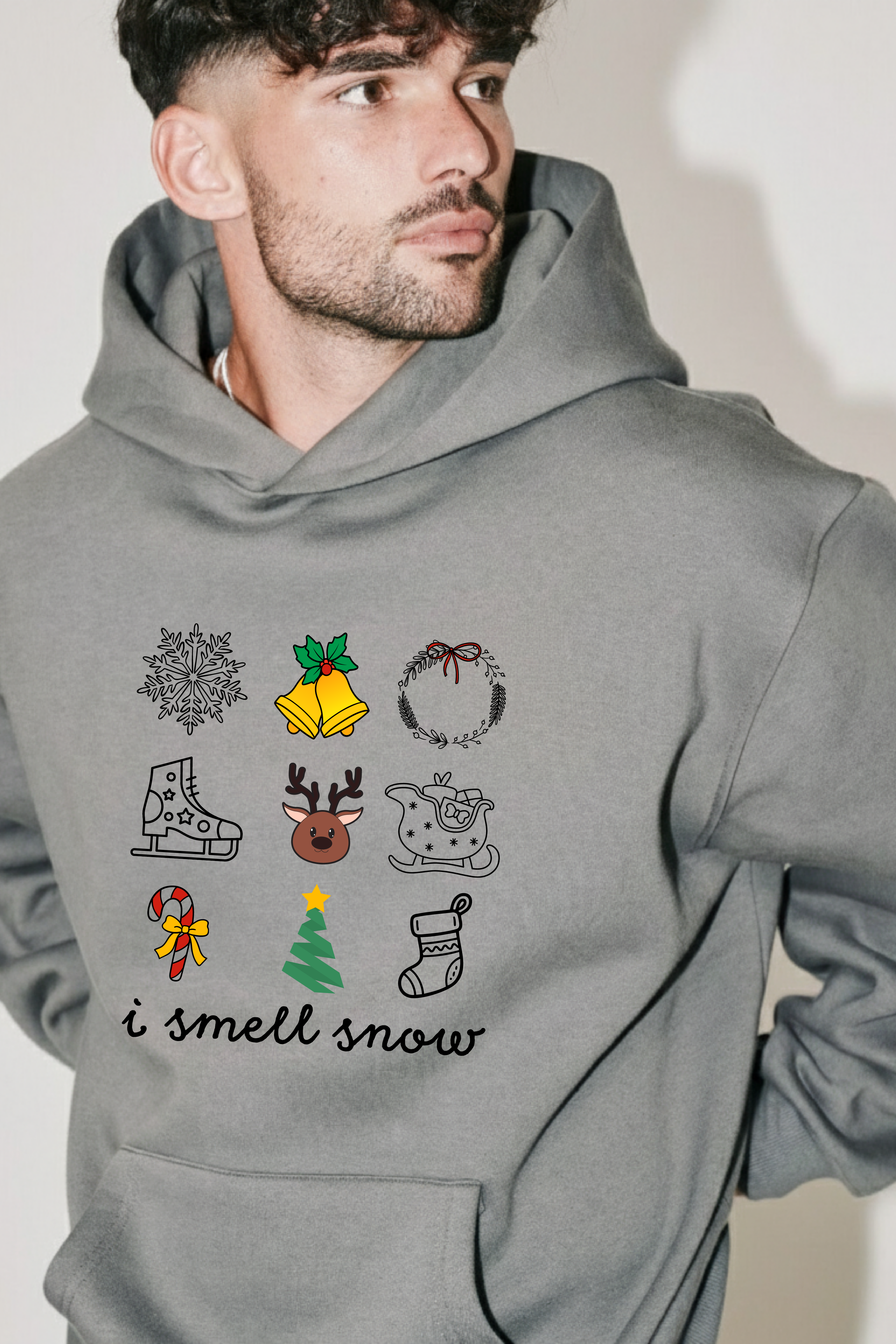 I Smell Snow Oversized Drop-Shoulder Hoodie