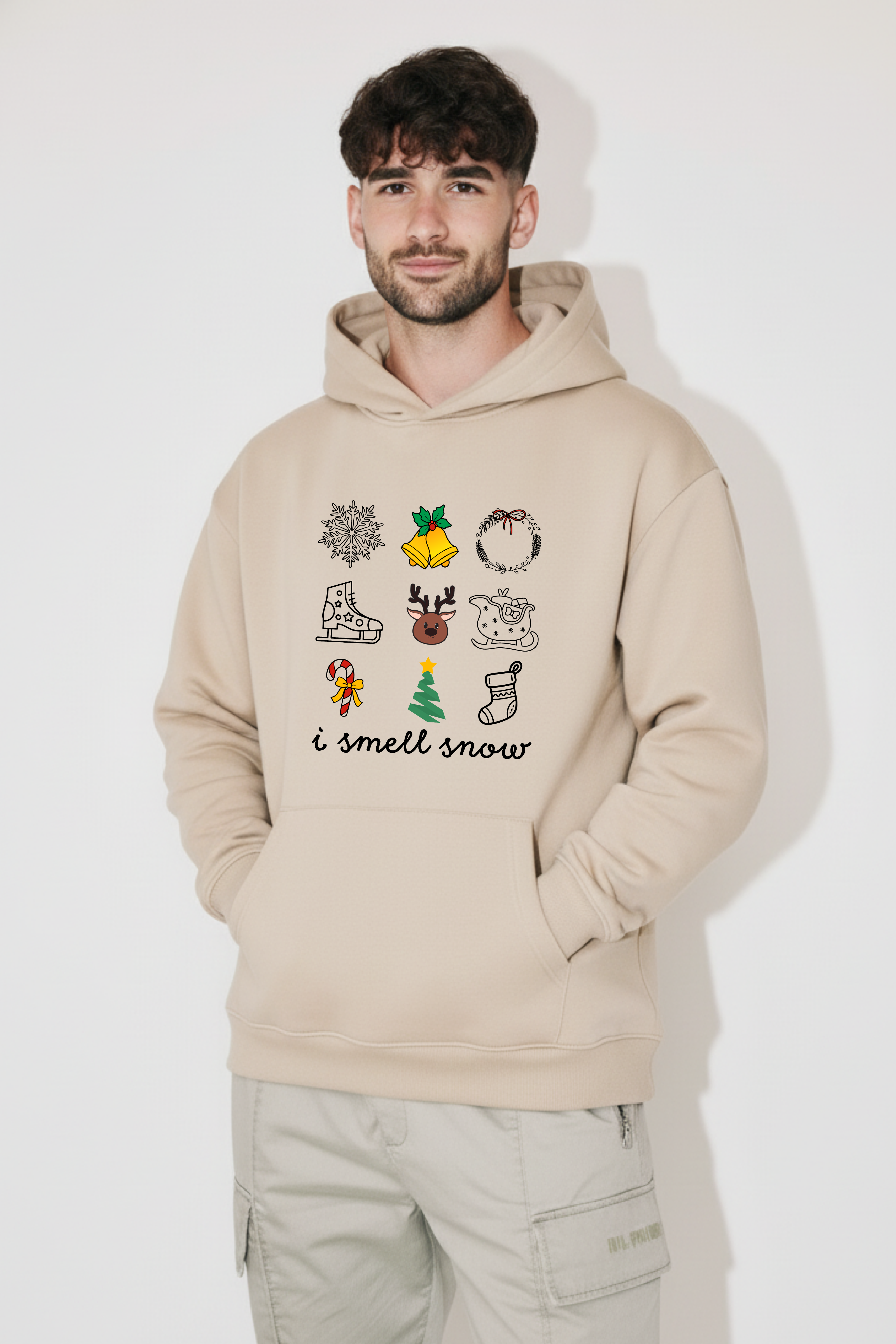I Smell Snow Oversized Drop-Shoulder Hoodie