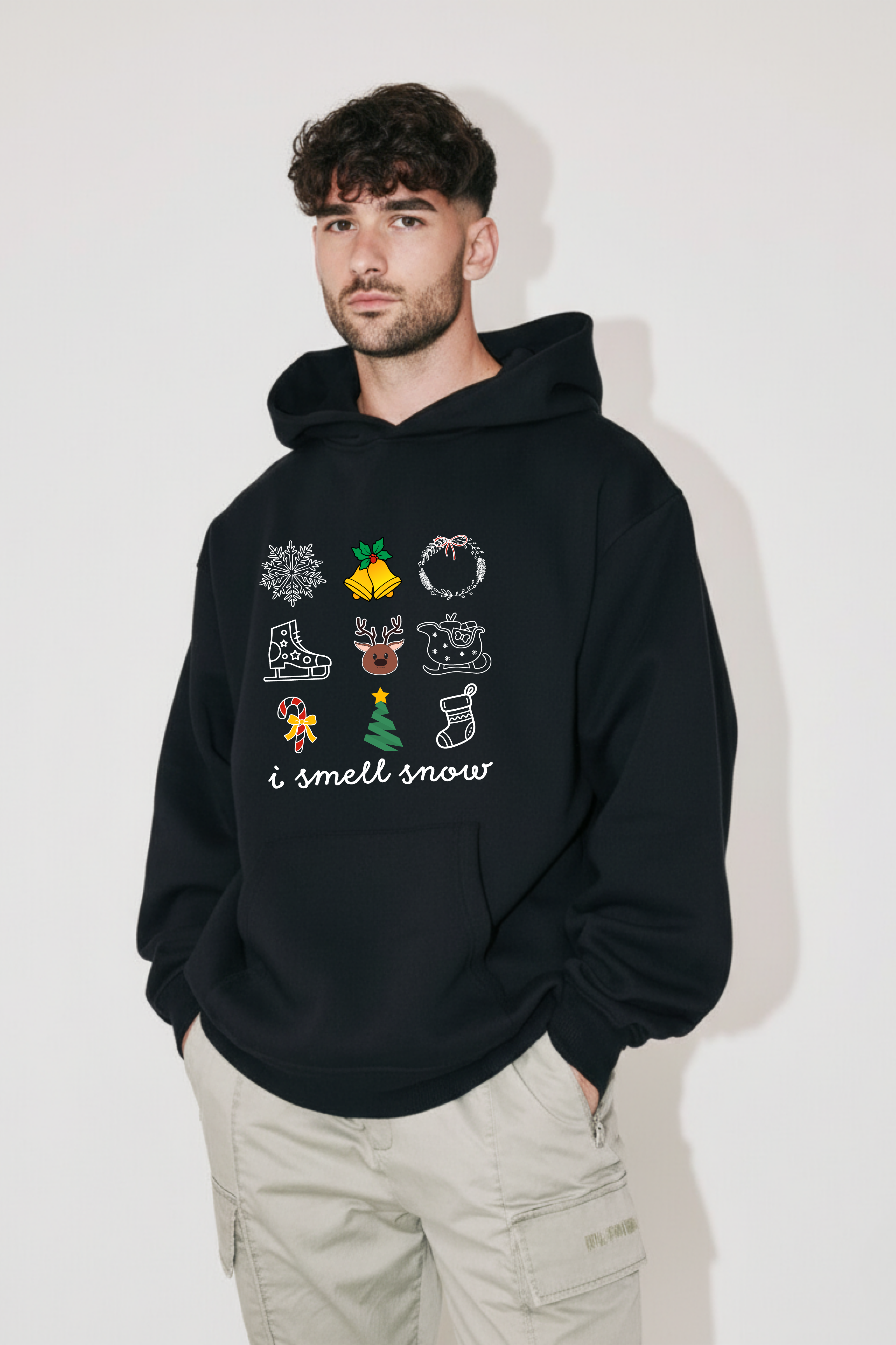 I Smell Snow Oversized Drop-Shoulder Hoodie