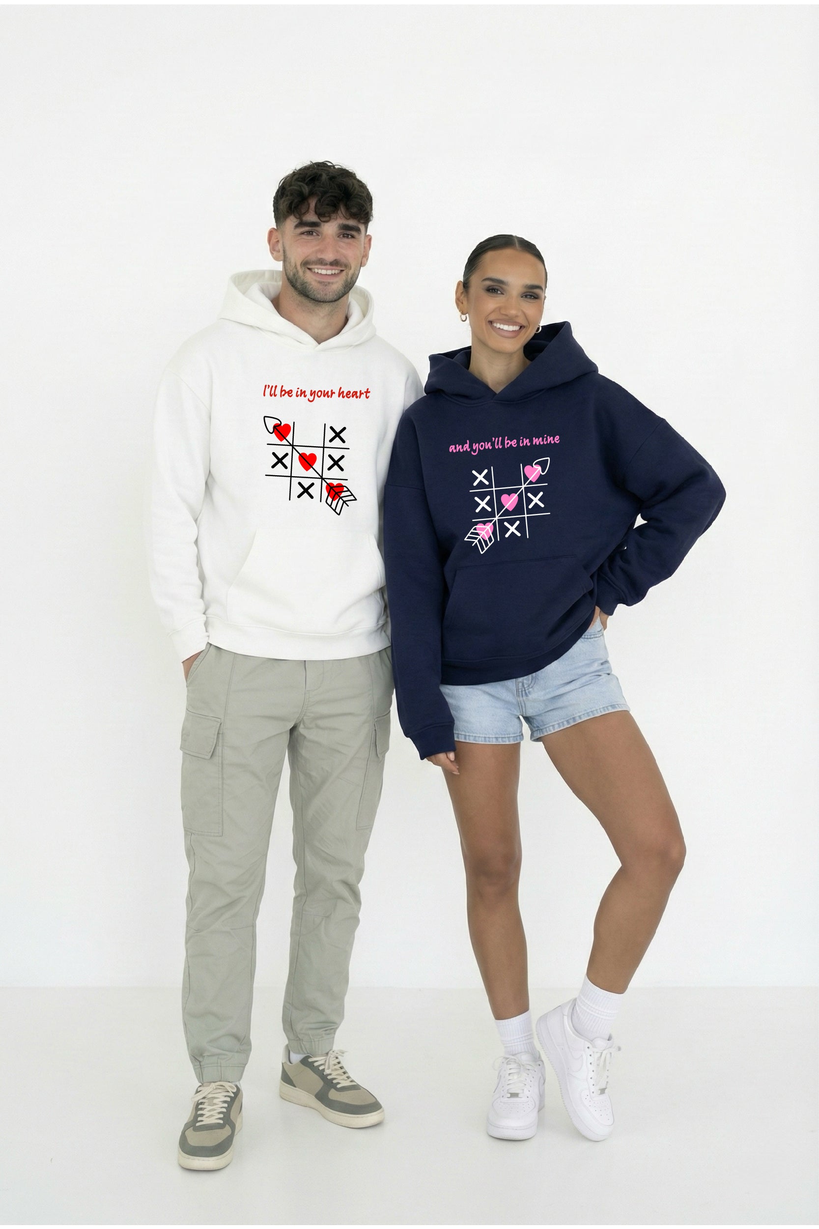 I Will Be in Your Heart Oversized Drop Shoulder Hoodies - Pack of 2