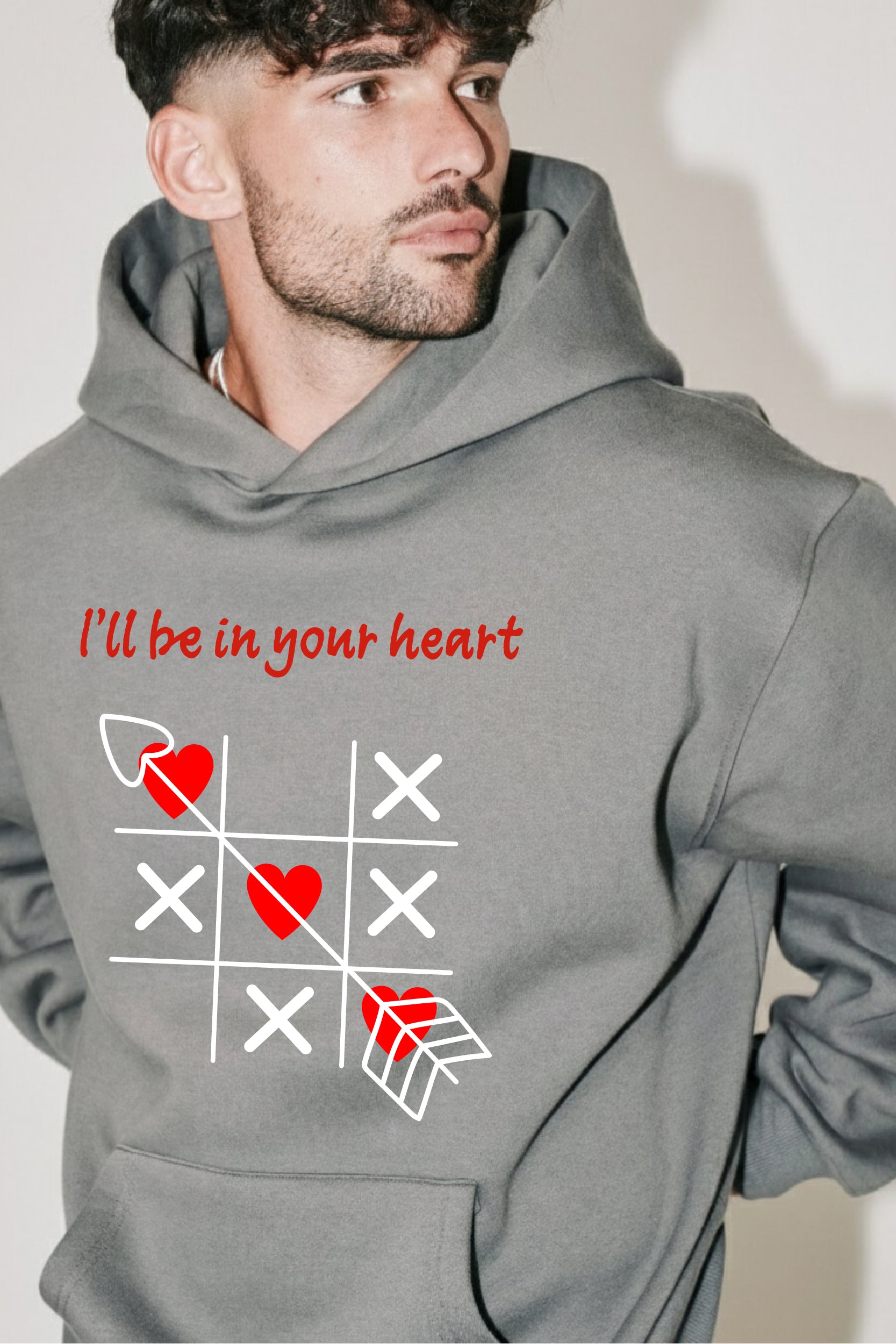 I Will Be in Your Heart Oversized Drop Shoulder Hoodies - Pack of 2