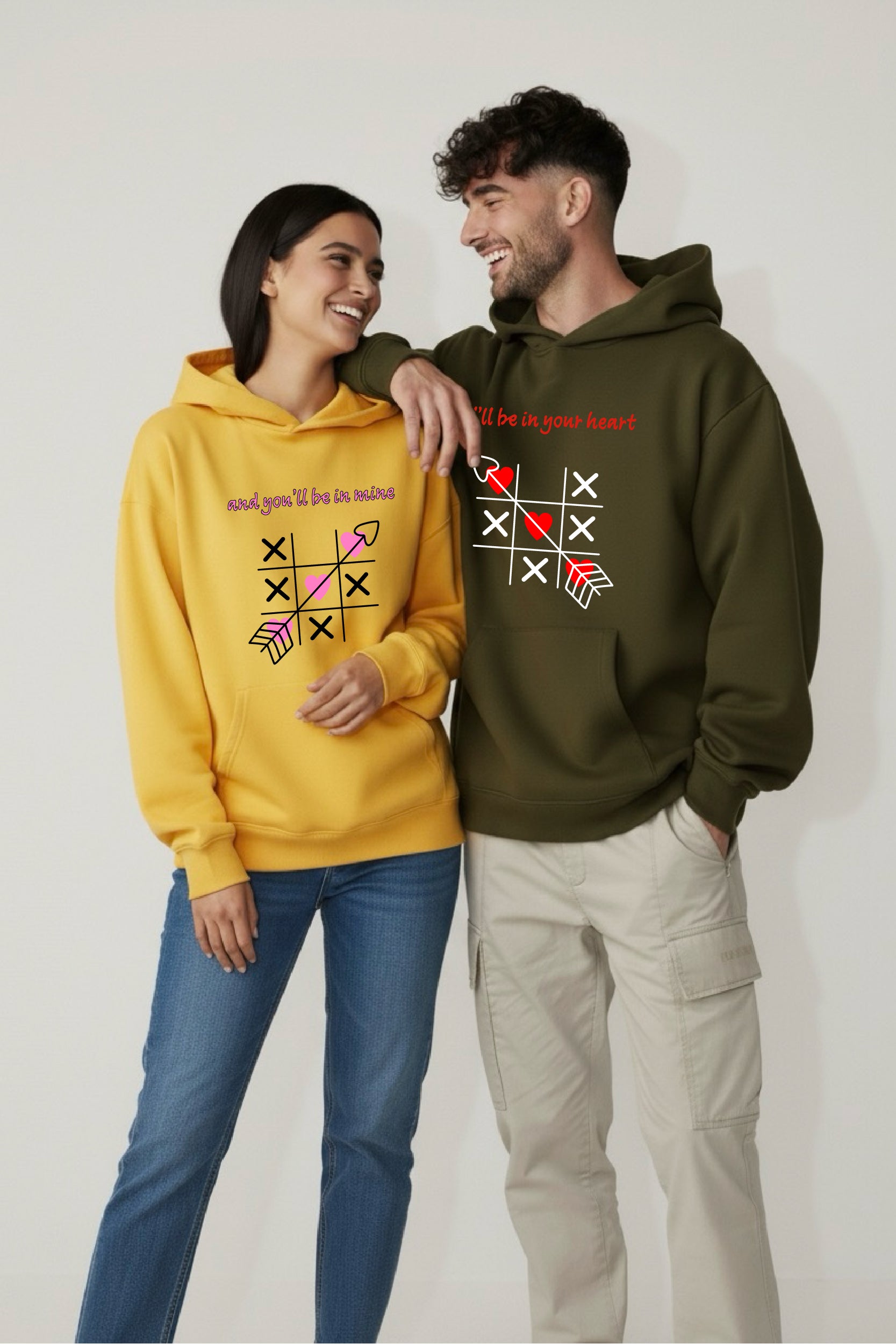 I Will Be in Your Heart Oversized Drop Shoulder Hoodies - Pack of 2