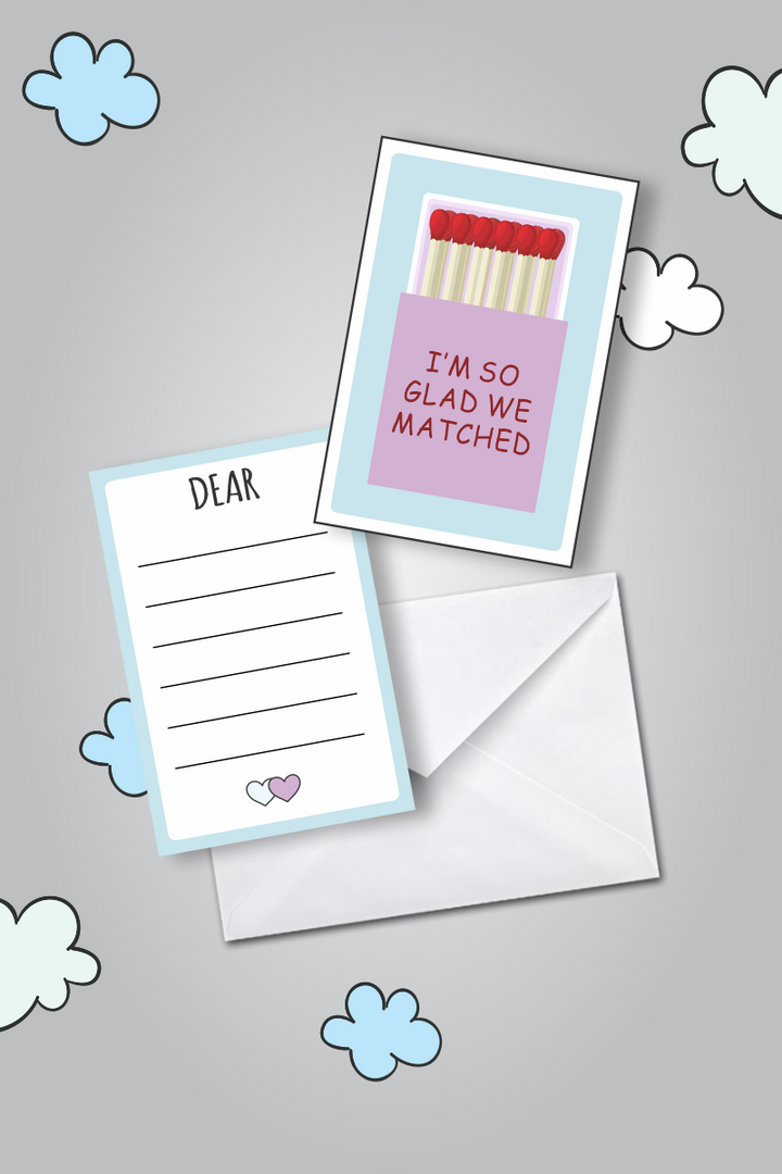 I'm so glad we matched Greeting card - Lazy Lush