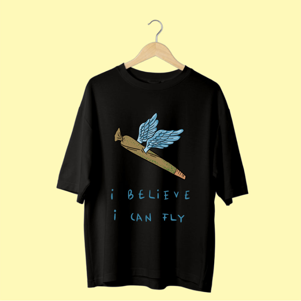 I Believe I Can Fly' Whimsical Oversized Tee