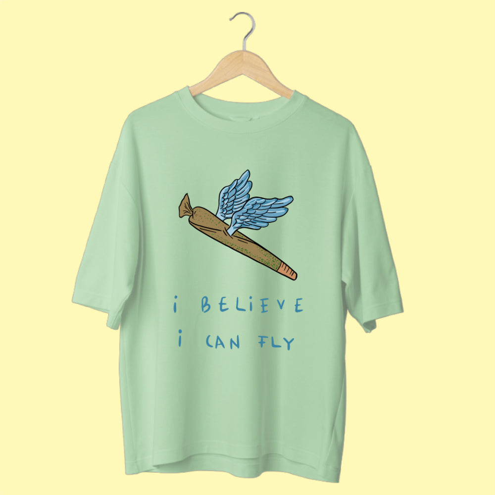 I Believe I Can Fly' Whimsical Oversized Tee