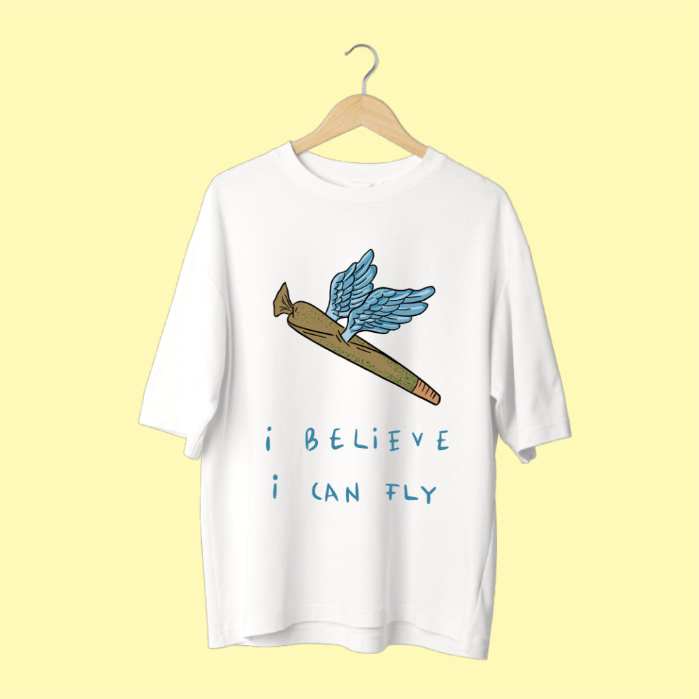 I Believe I Can Fly' Whimsical Oversized Tee