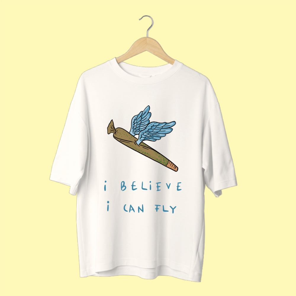 I Believe I Can Fly' Whimsical Oversized Tee