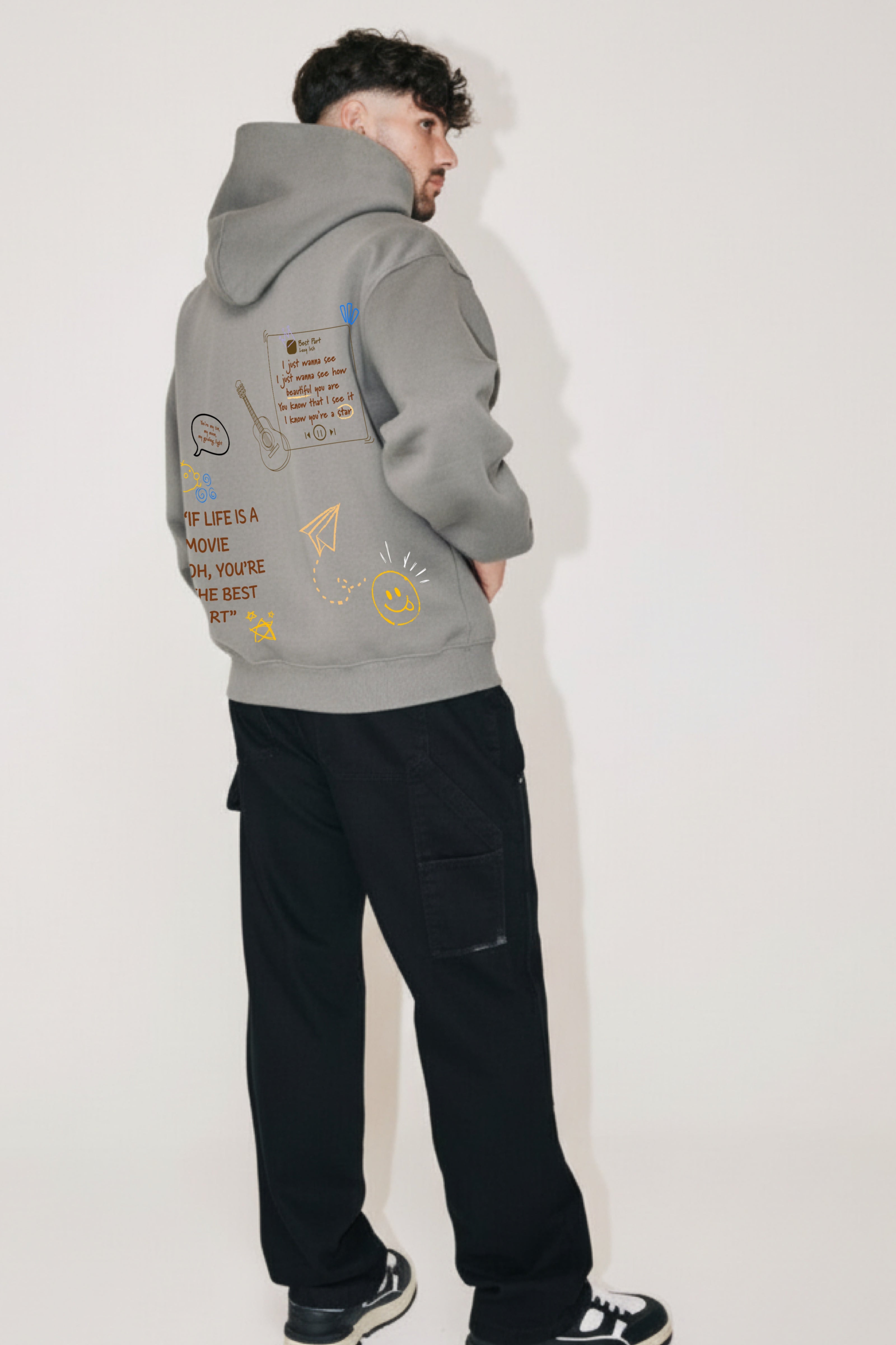 If Life is a Movie Oversized Drop Shoulder Hoodies - Pack of 2