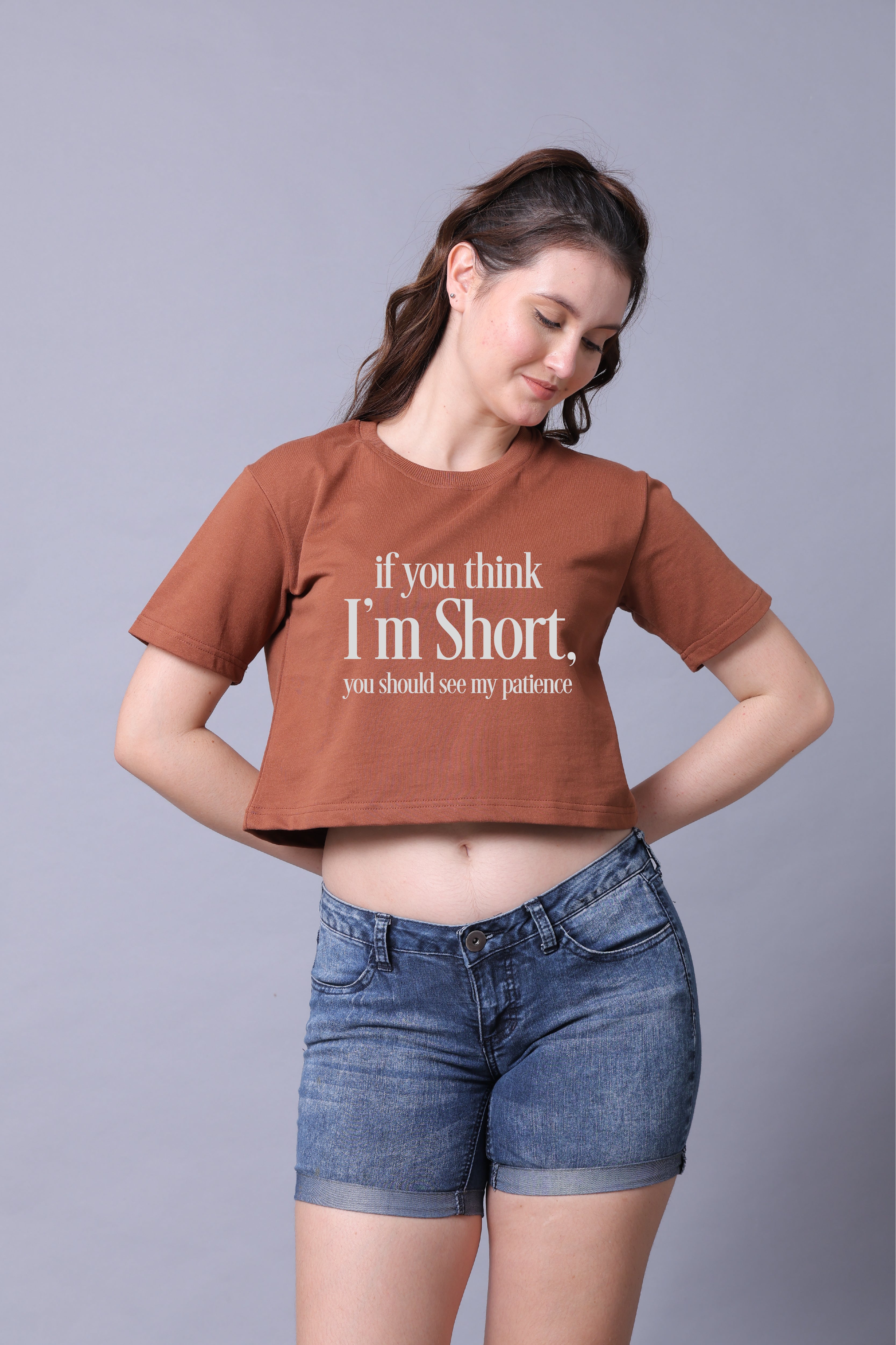 If U Think Am Short Women Crop Top