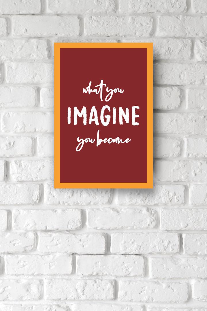 Imagine & Become – Inspirational Wall Poster