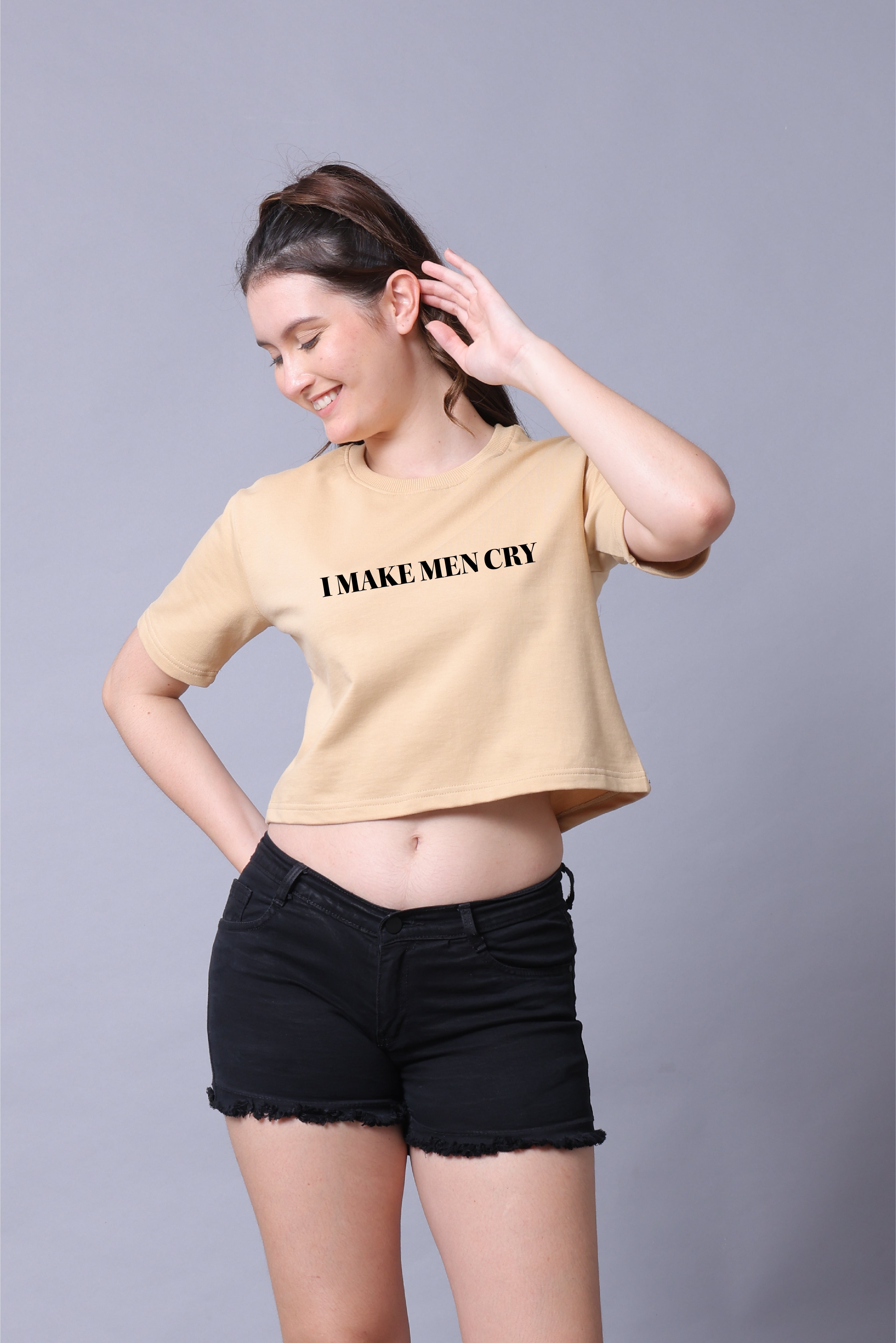 I Make Man Cry Women Crop Top