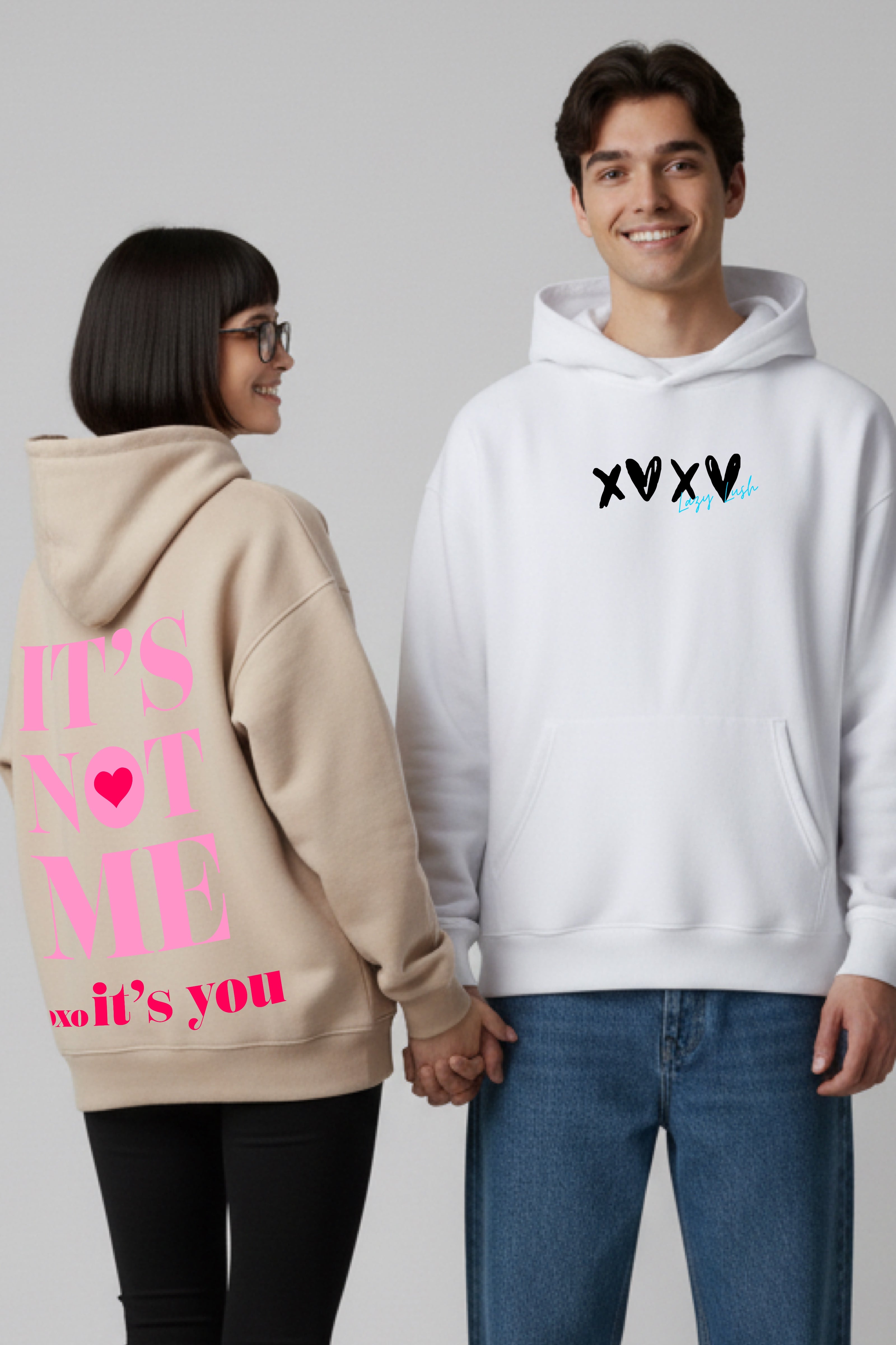 It's Not Me, It's You Oversized Drop Shoulder Hoodies - Pack of 2