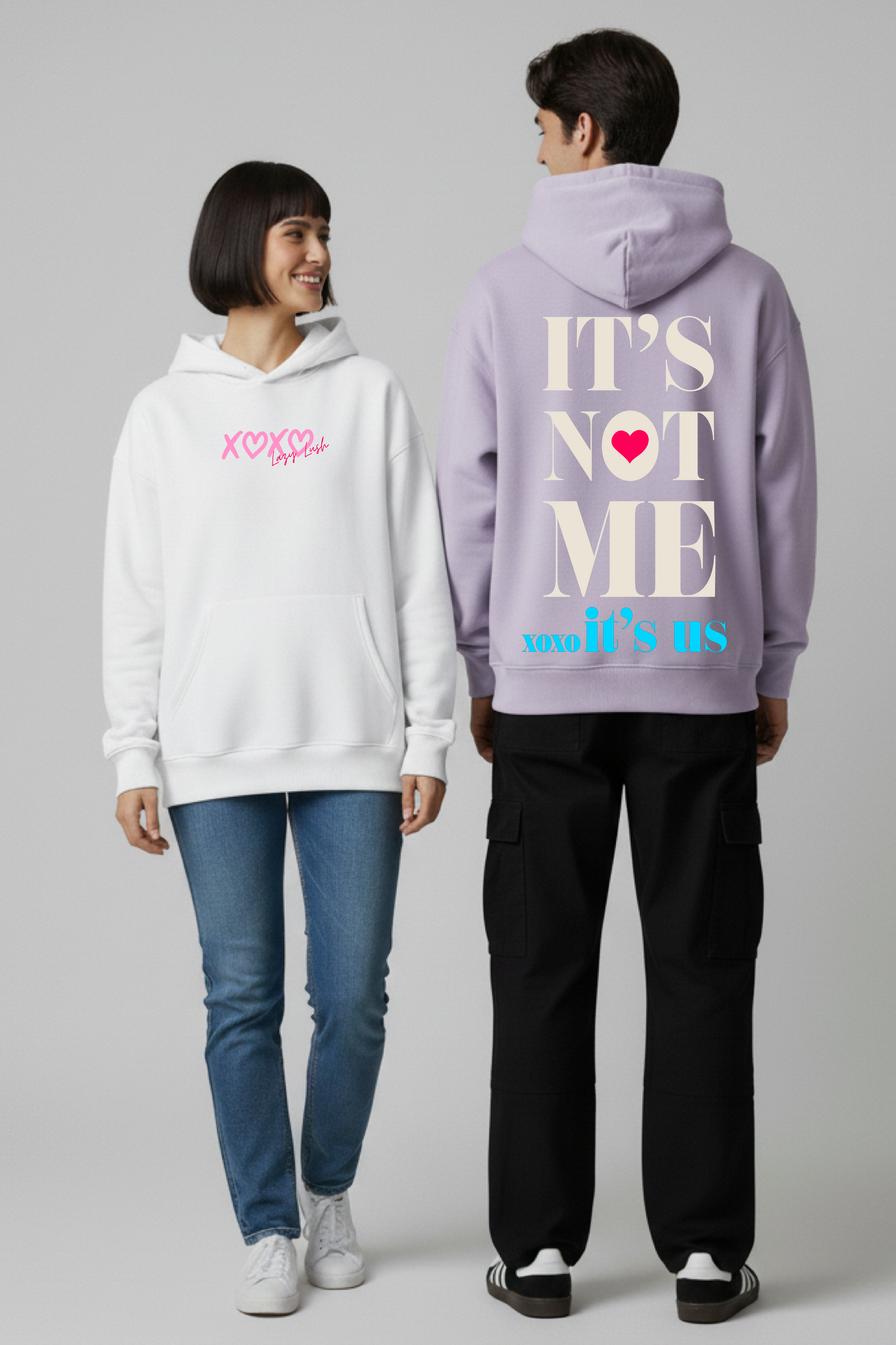 It's Not Me, It's You Oversized Drop Shoulder Hoodies - Pack of 2