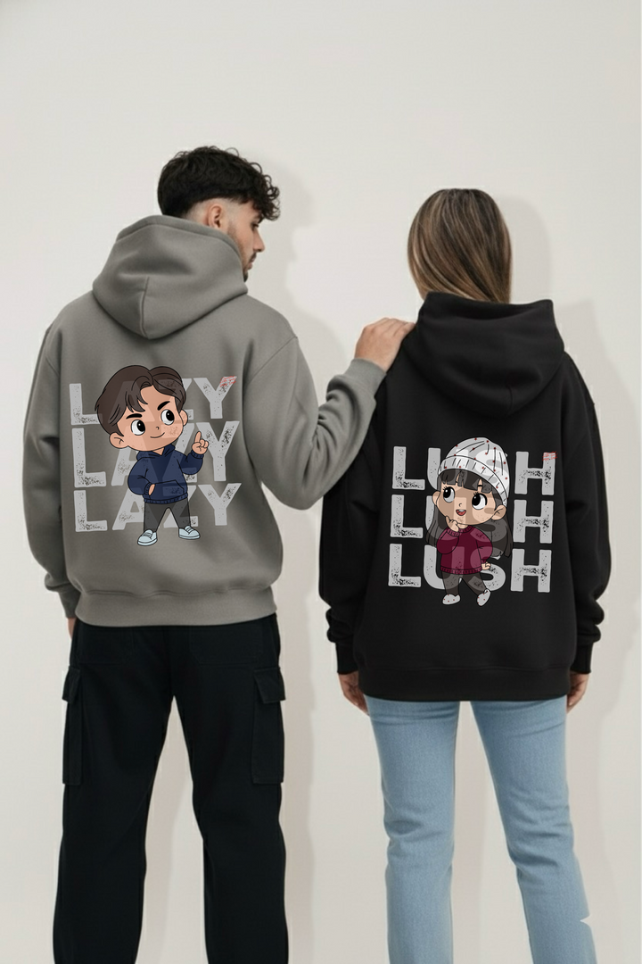 Lazy Lush Mascots Oversized Drop Shoulder Hoodies - Pack of 2