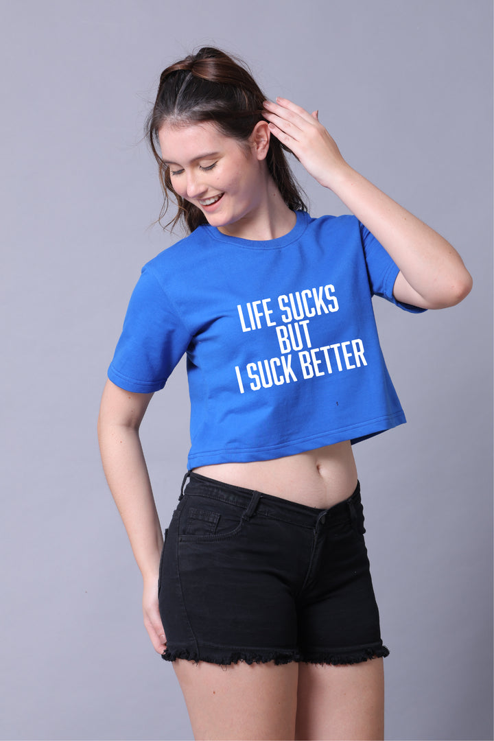 Life Sucks Women Crop Top