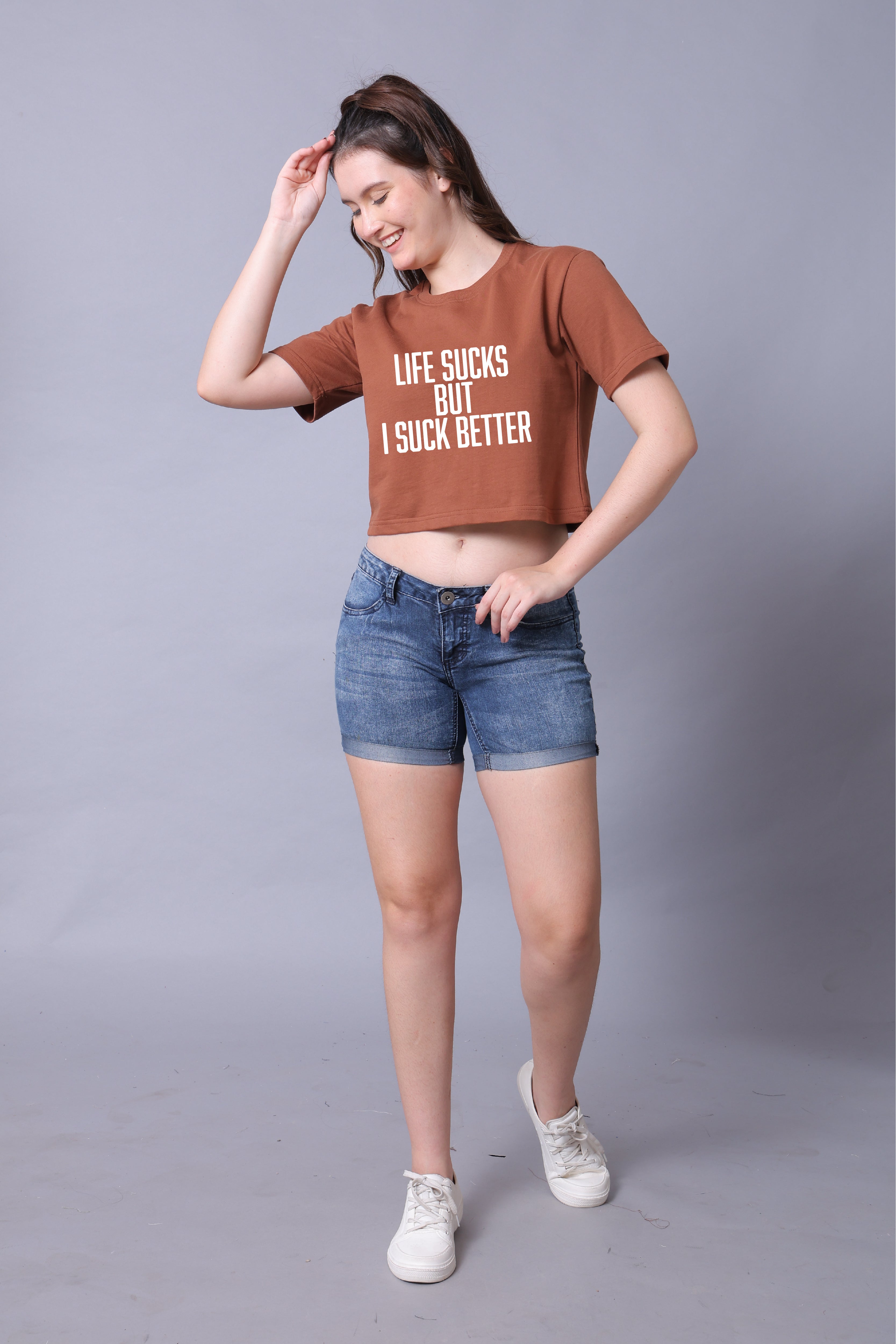 Life Sucks Women Crop Top