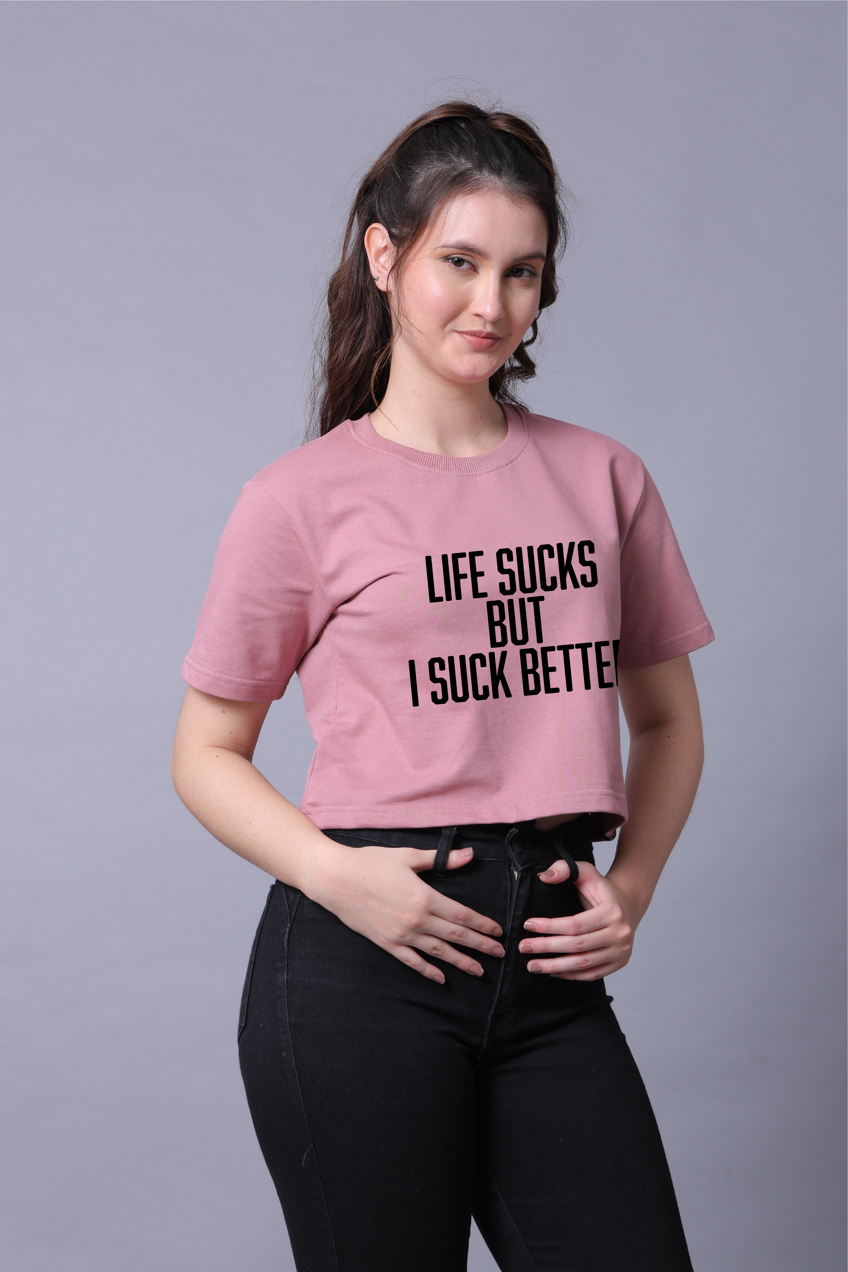 Life Sucks Women Crop Top