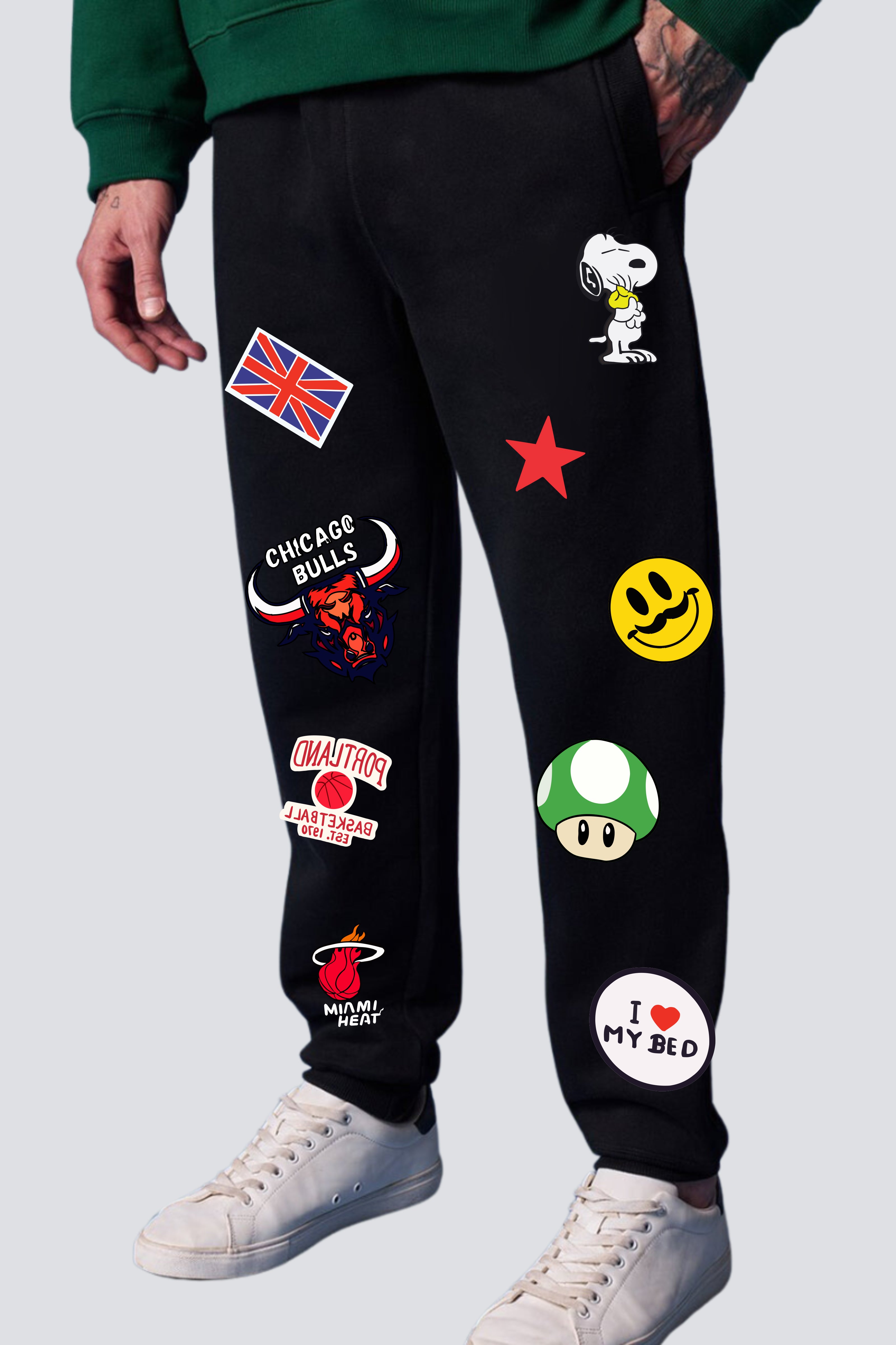 Funky Straight Fit Joggers Black