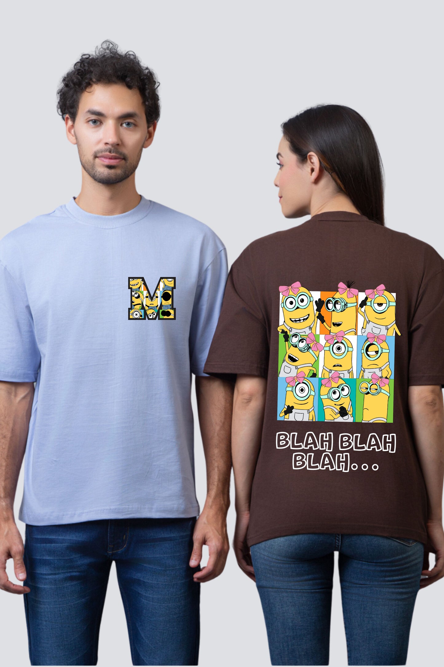 Minions Mayhem Oversized Couple T-Shirts (Pack of 2)