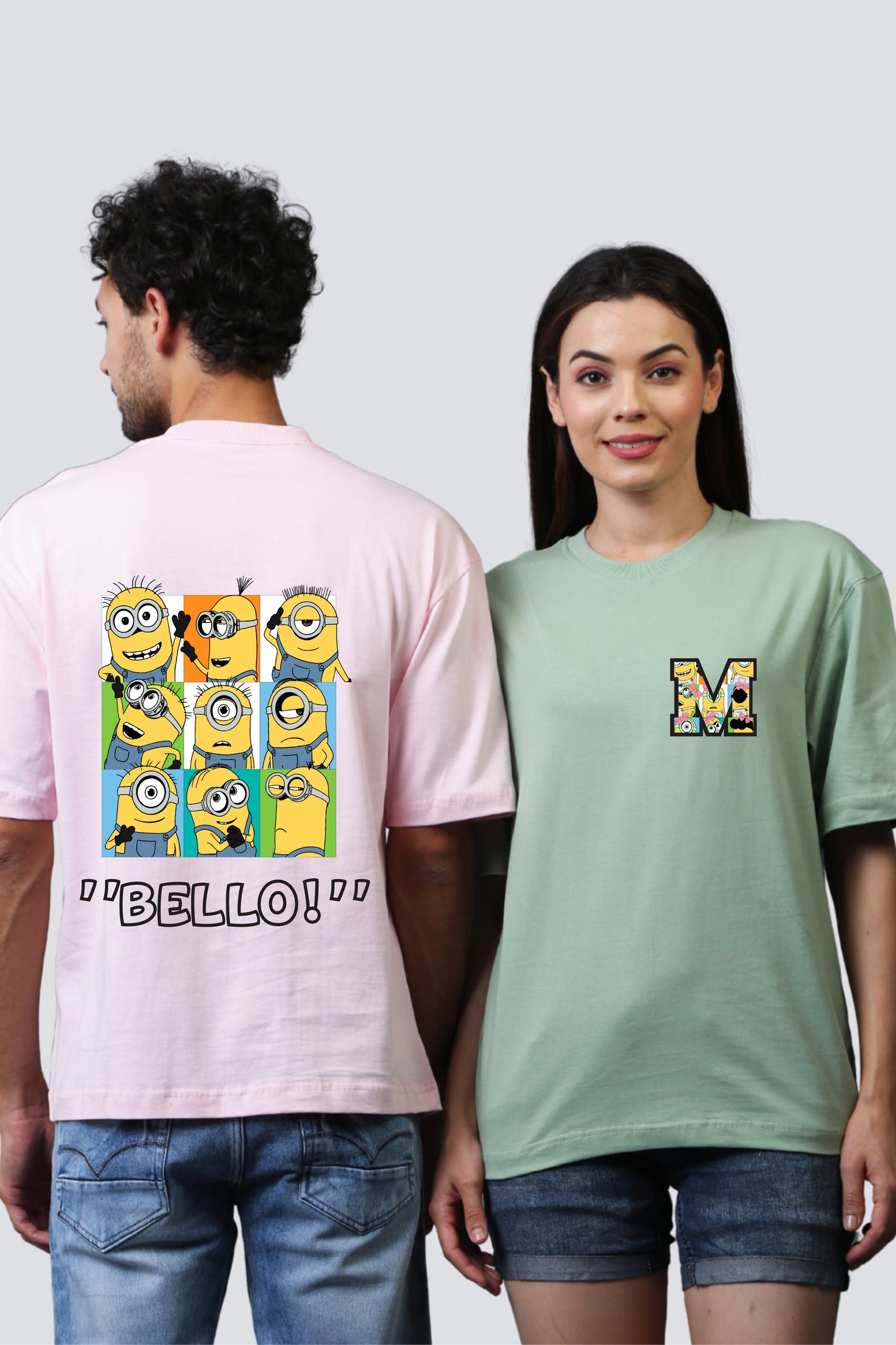 Minions Mayhem Oversized Couple T-Shirts (Pack of 2)