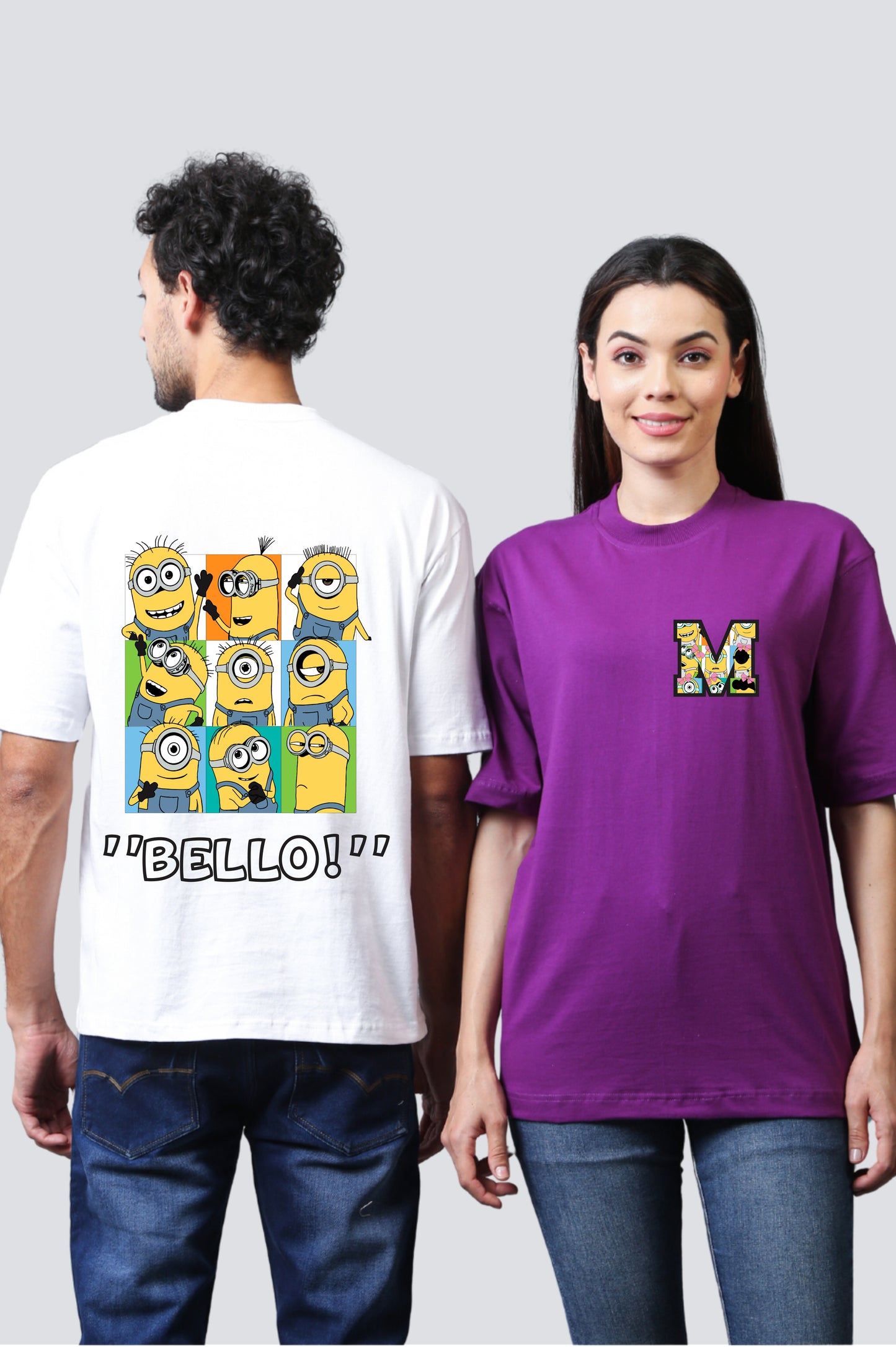 Minions Mayhem Oversized Couple T-Shirts (Pack of 2)