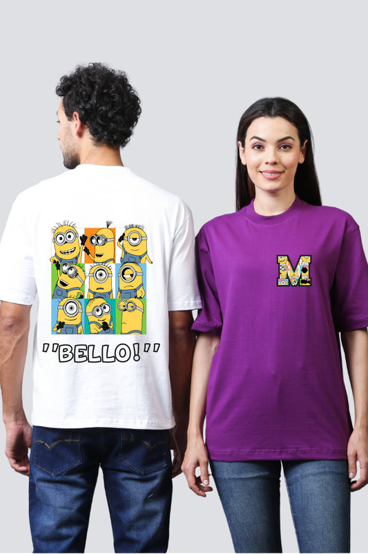 Minions Mayhem Oversized Couple T-Shirts (Pack of 2)