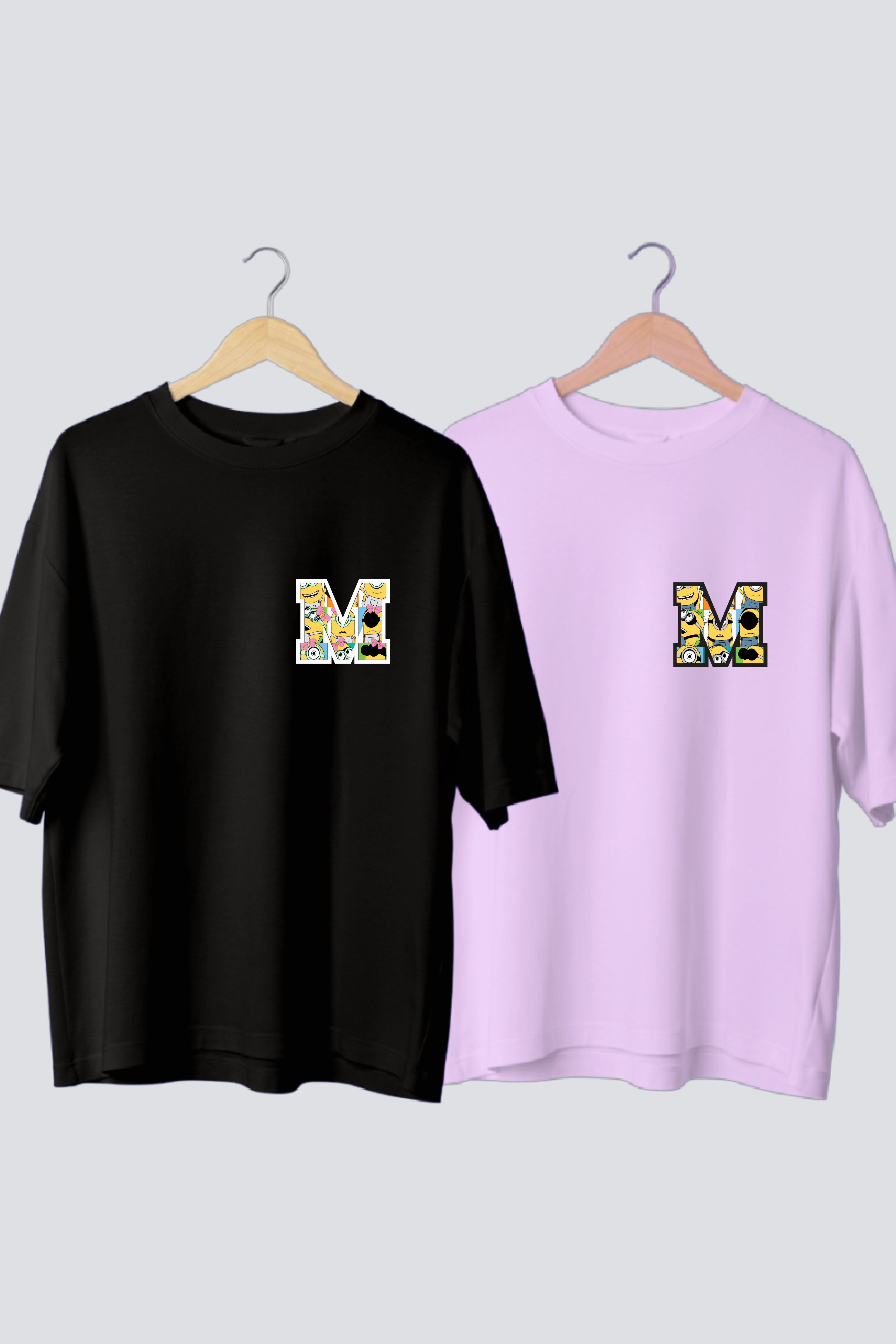 Minions Mayhem Oversized Couple T Shirts Pack of 2 Lazy Lush