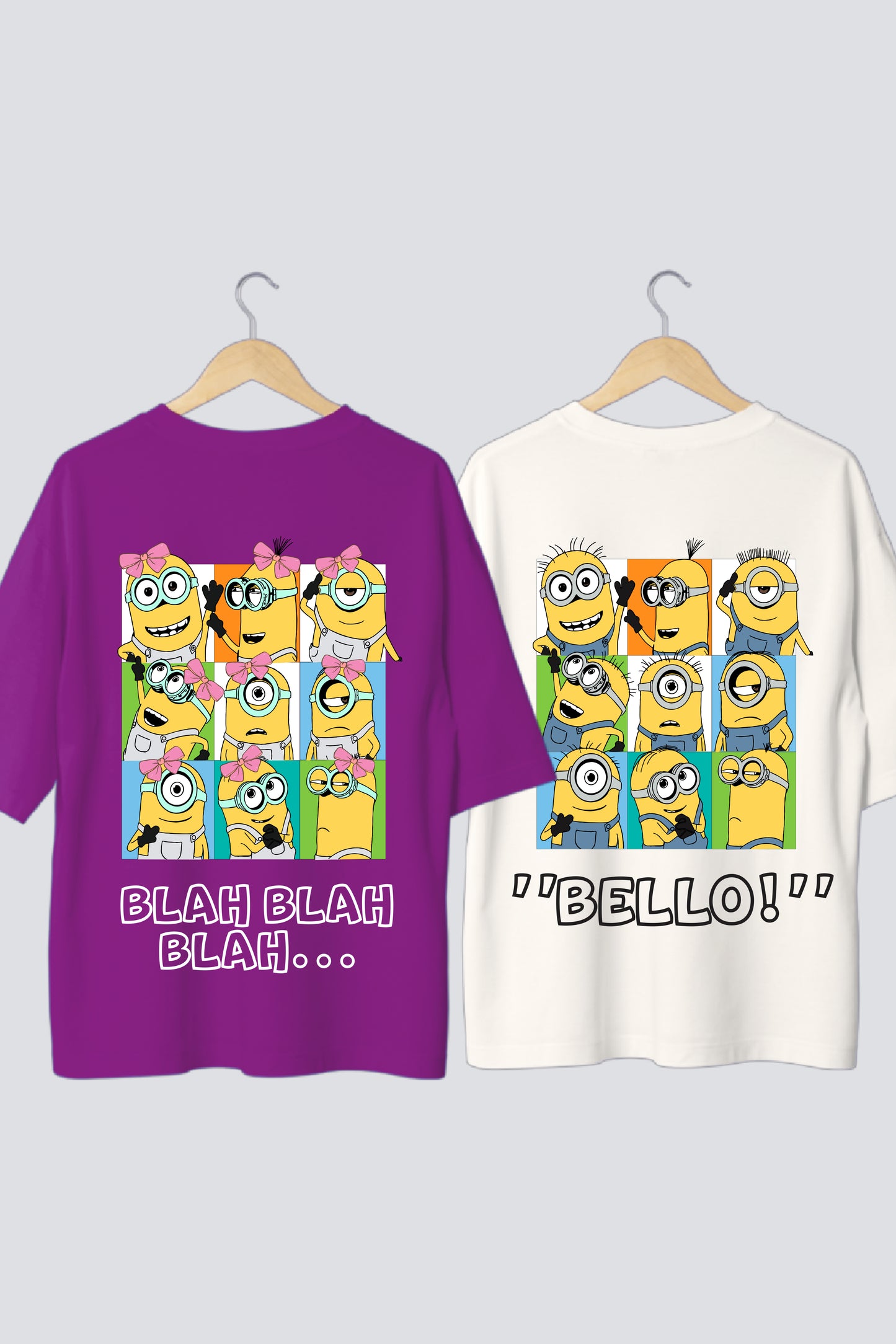 Minions Mayhem Oversized Couple T-Shirts (Pack of 2)