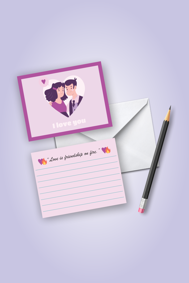 Love on Fire Greeting Card - Lazy Lush