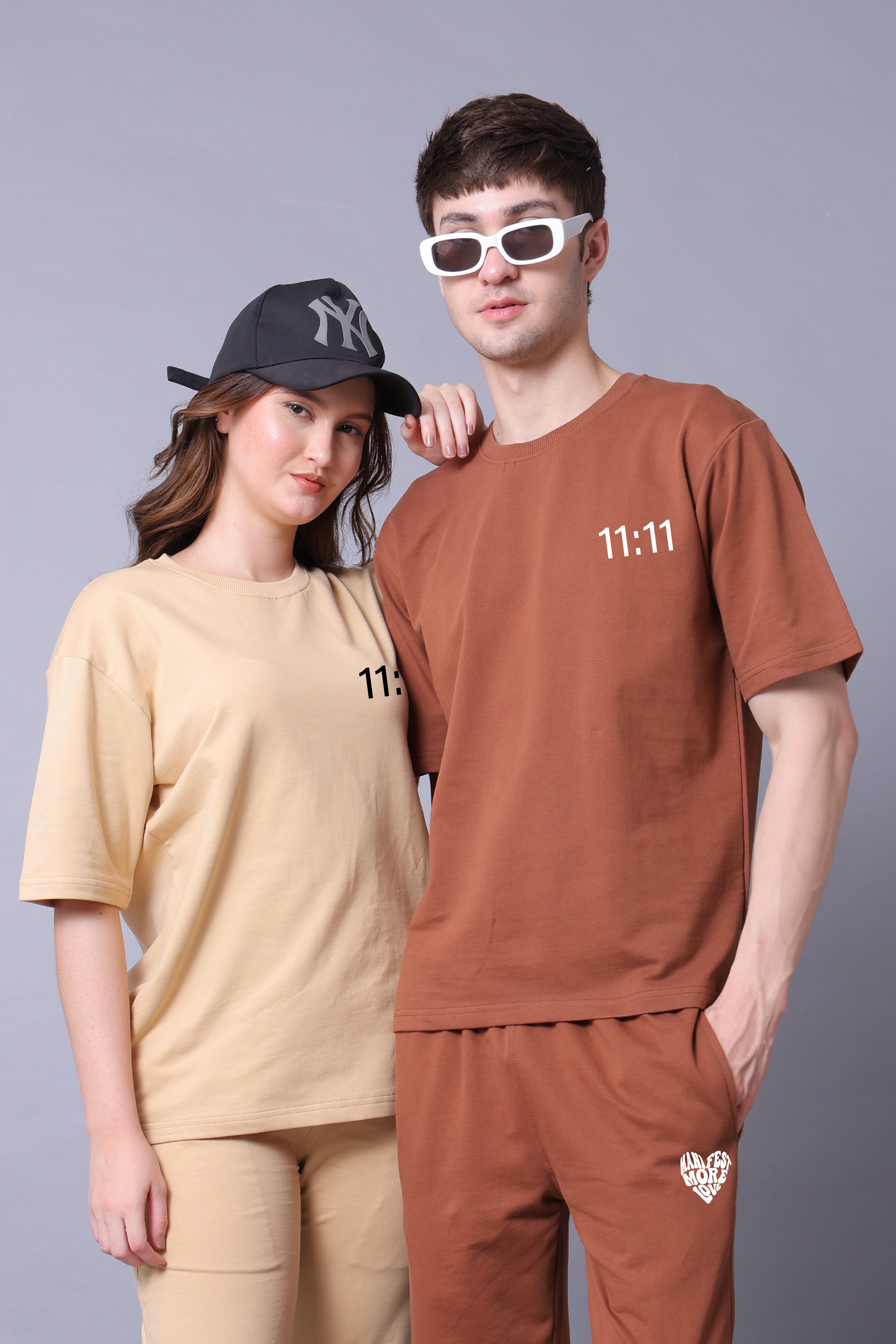 Manifest More Love Couple Co-Ord Set With Joggers (Pack of 2)