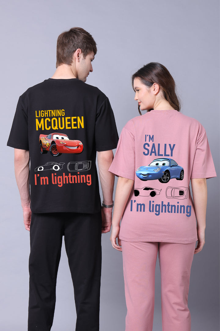 Mcqueen Couple Co-Ord Set With Joggers (Pack of 2)