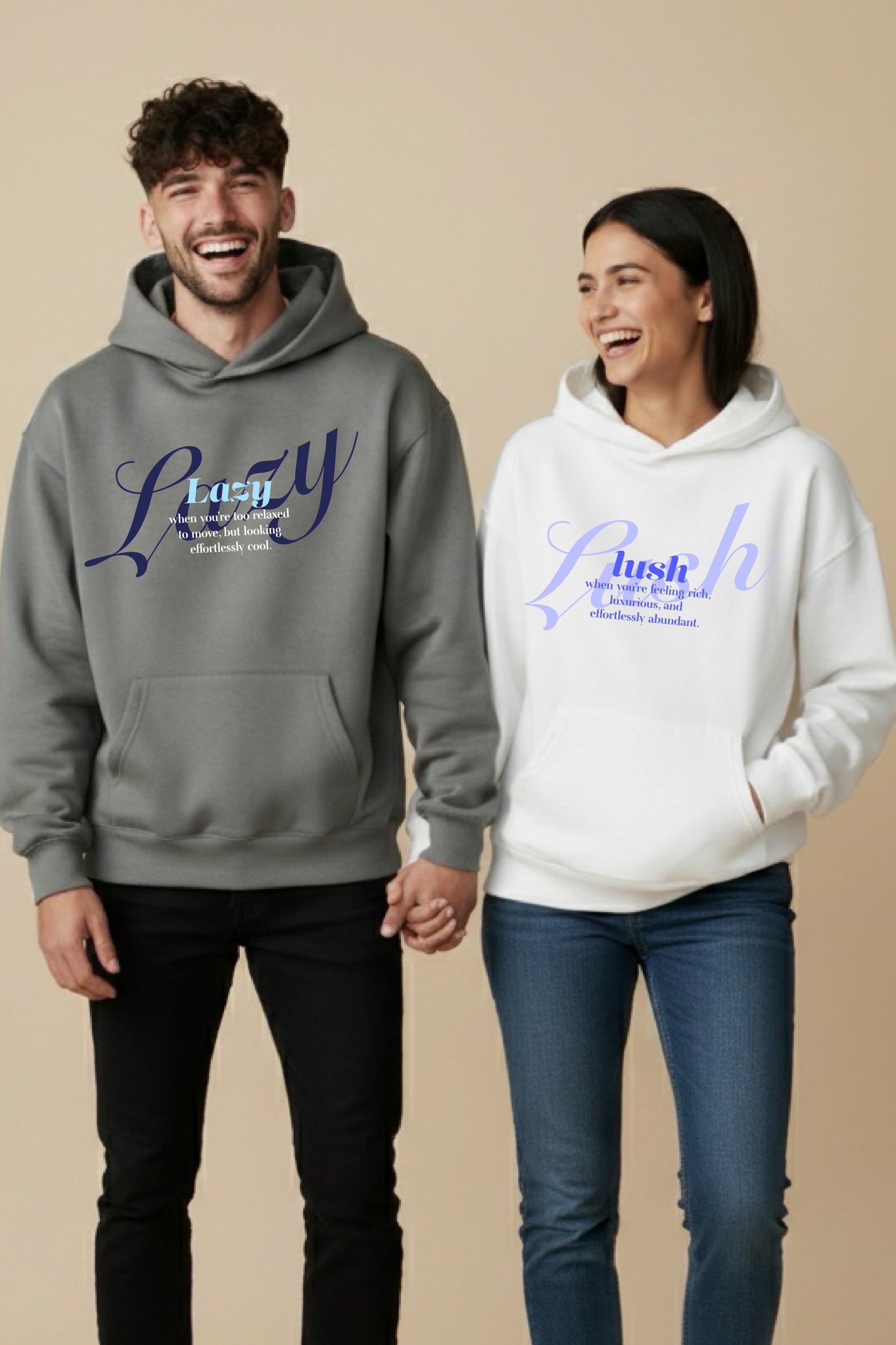 Mood Lazy Lush Oversized Drop Shoulder Hoodies - Pack of 2