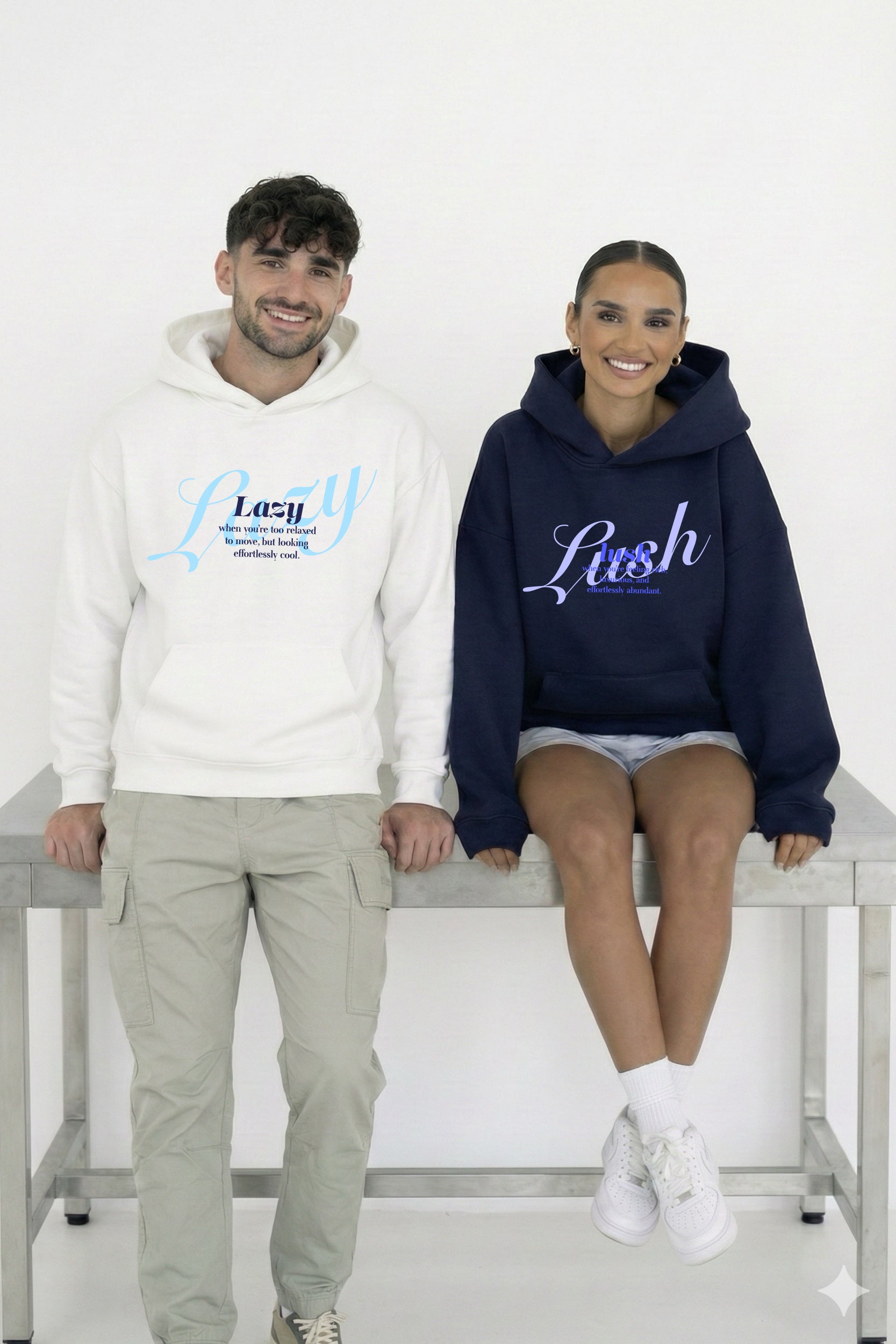 Mood Lazy Lush Oversized Drop Shoulder Hoodies - Pack of 2